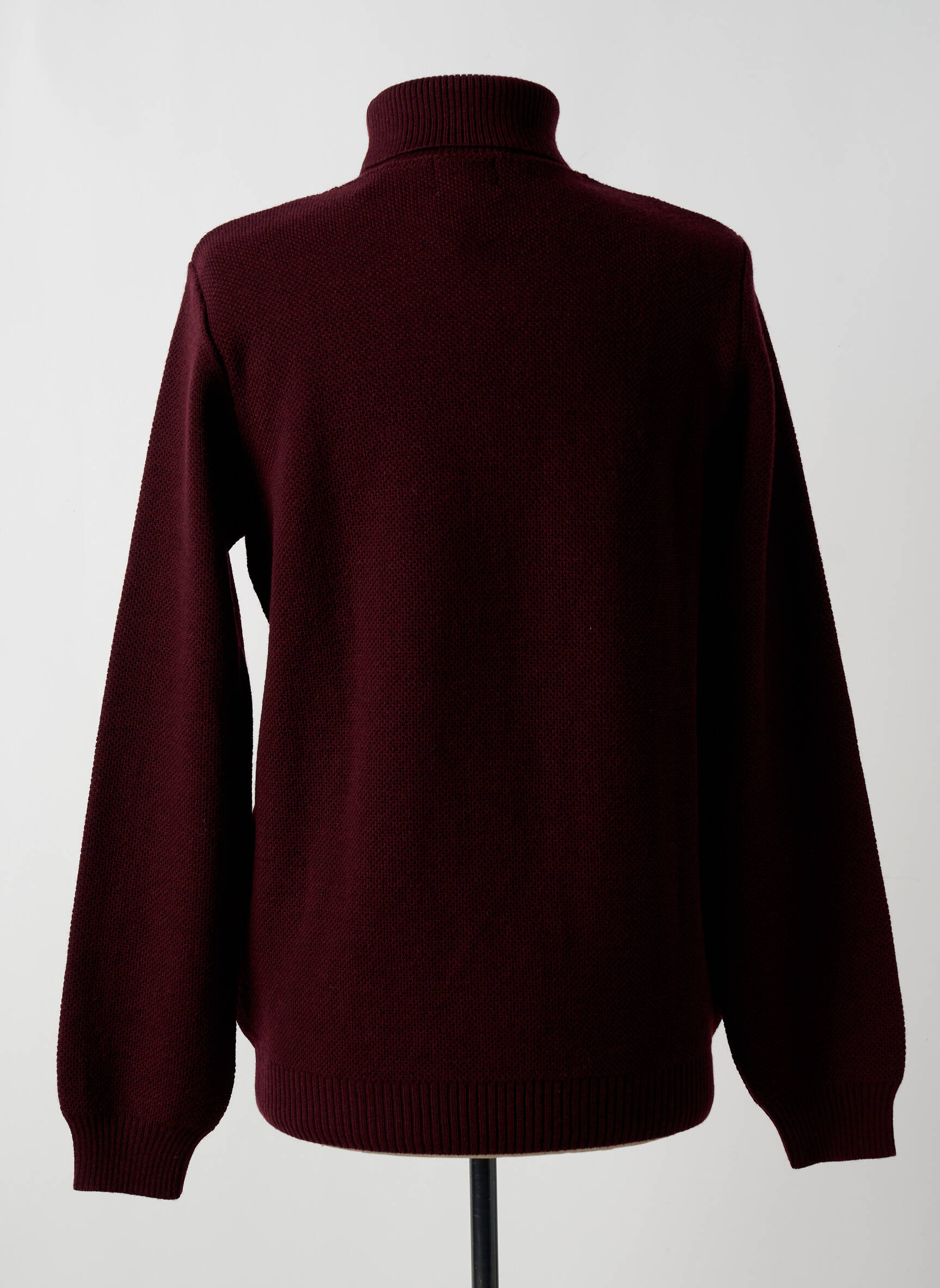 Megztinis su aukštu kaklu tamprumas ilgos rankovės raudona KNITWEAR vyras