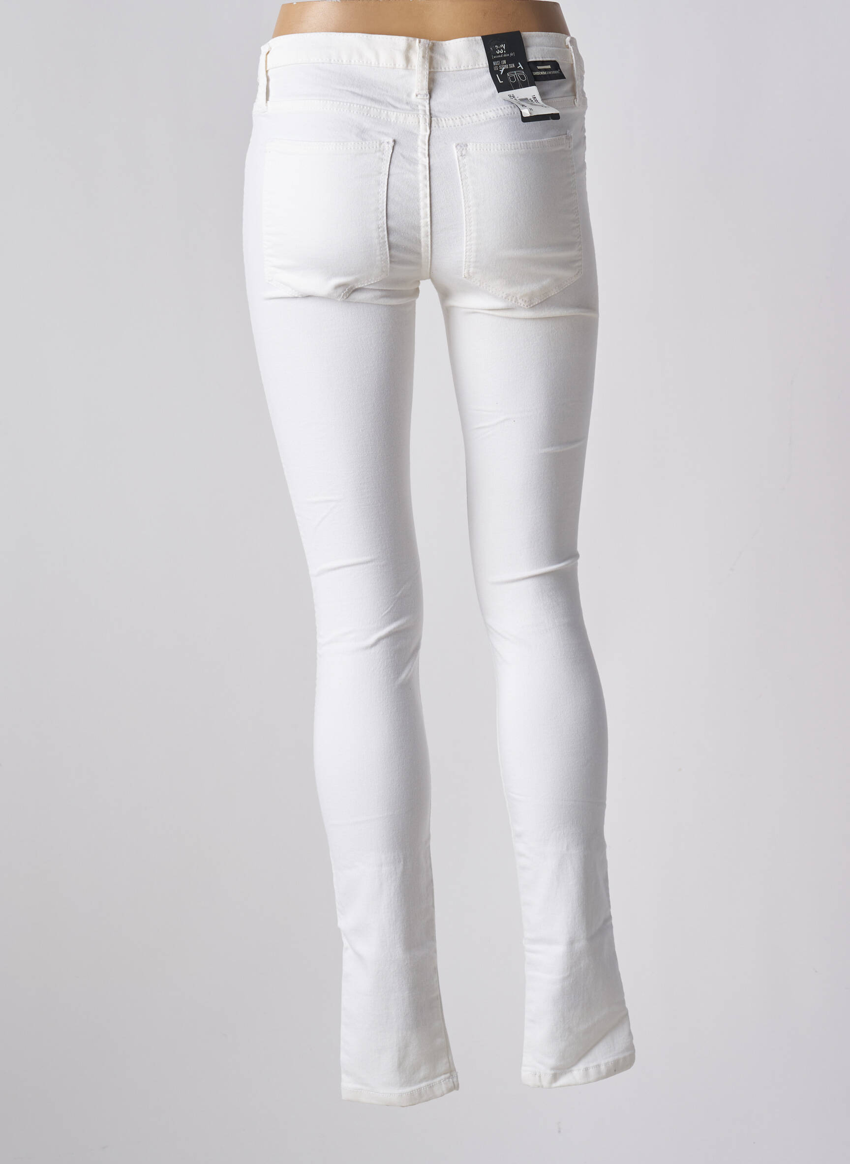 Lieknos kelnės kišenės baltas DR DENIM moteris