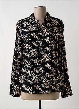 Moteriškas marškinys fantazijos raštas ilgos rankovės juodas GARCIA moteris