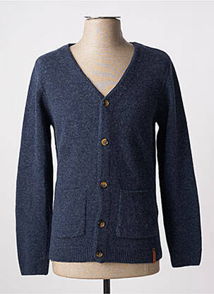 Ilgų rankovių liemenė col v mėlyna KNOWLEDGE COTTON APPAREL vyras