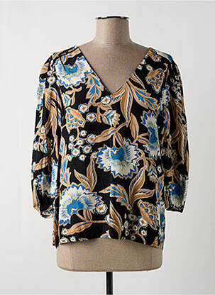Bluzonai gėlių raštas 3/4 rankovės juodas VERO MODA moteris