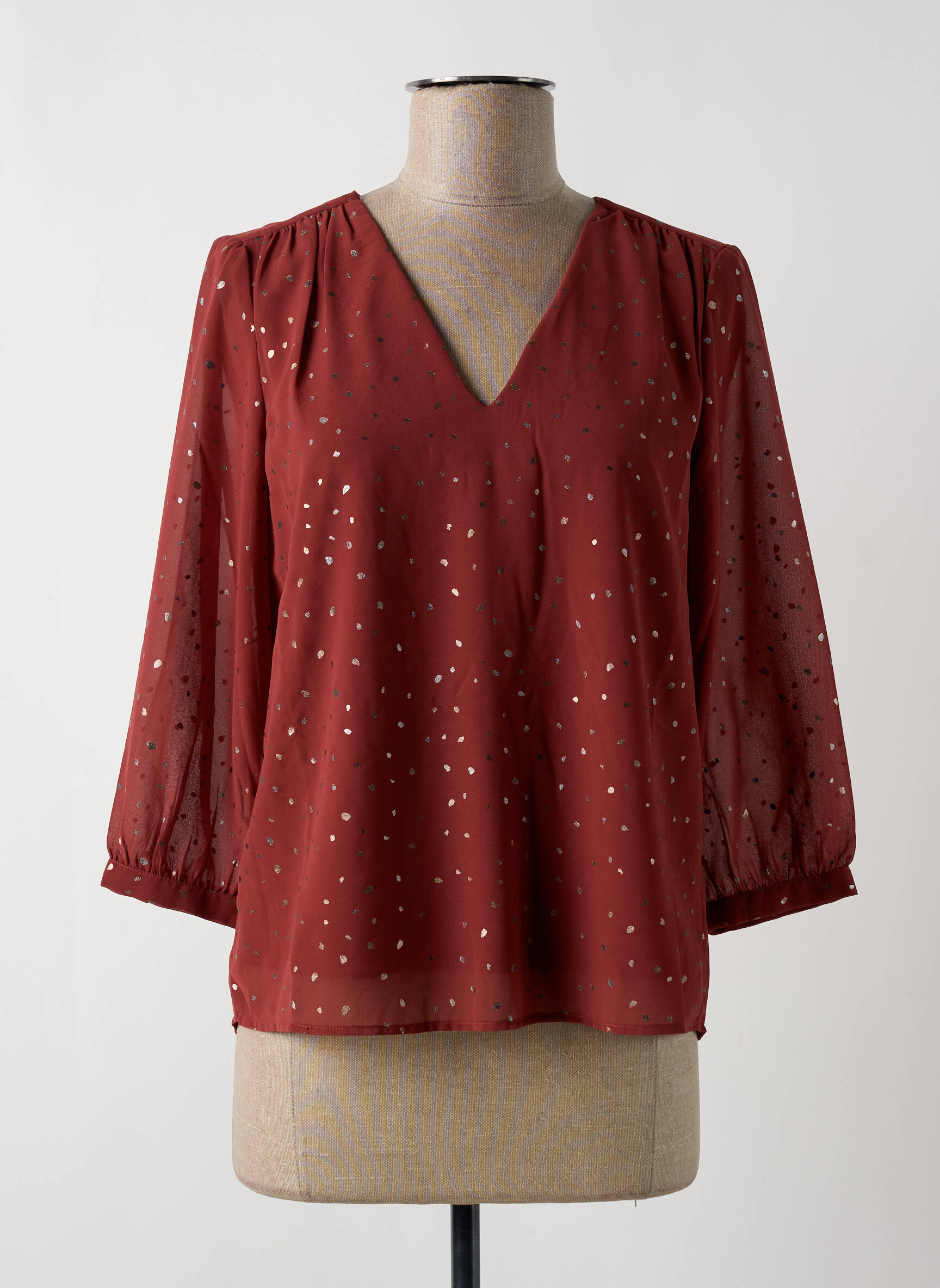 Bluzonai lengva ir skaidri 3/4 rankovės raudona VERO MODA moteris