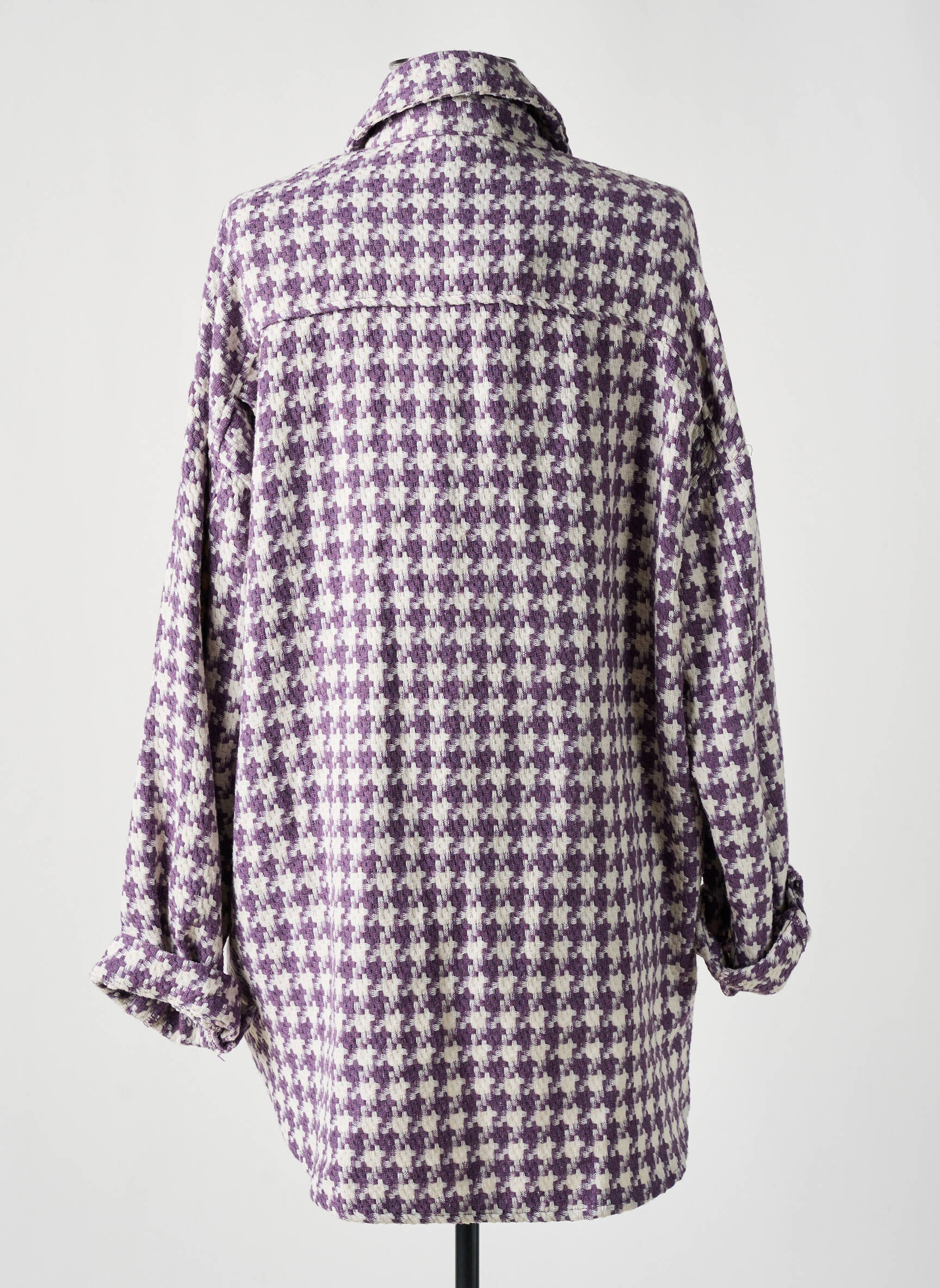 Kasdienis švarkas tiesi kirpimas violetinis ELLI WHITE moteris