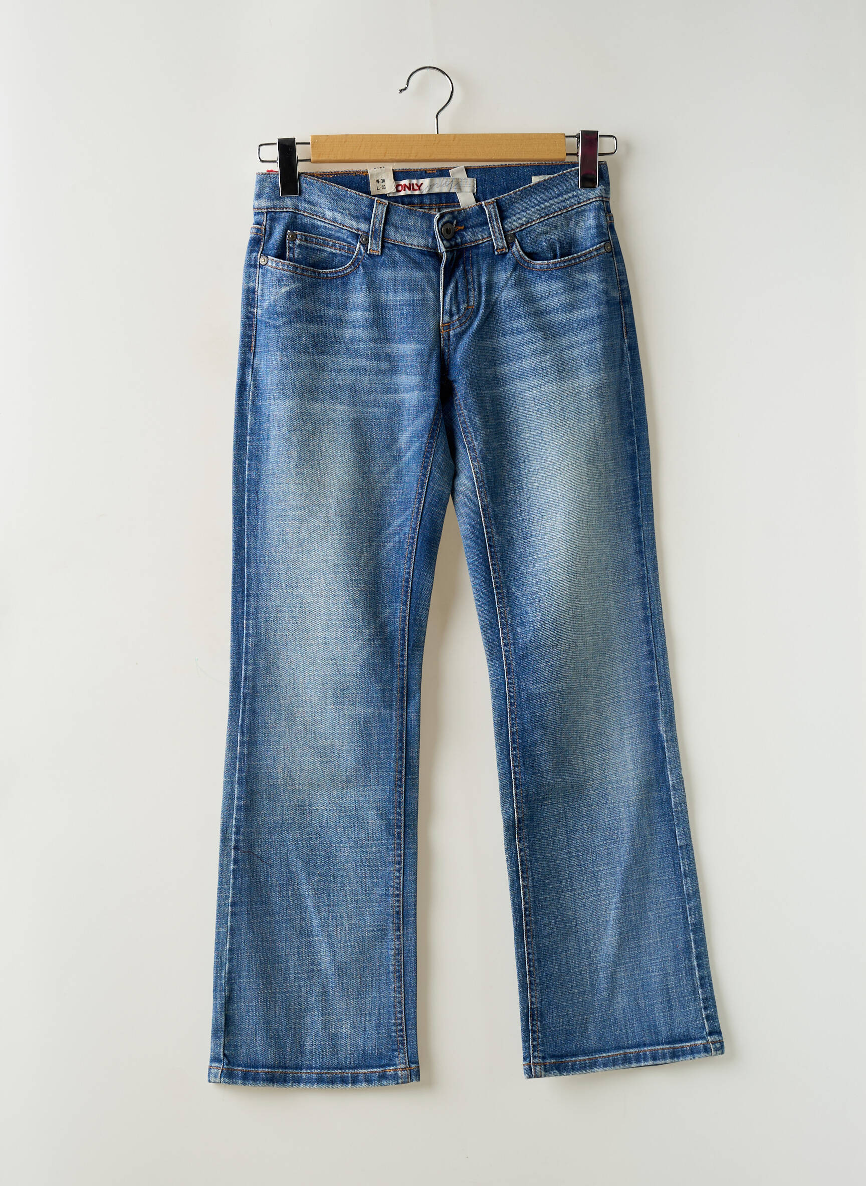 Bootcut džinsai tamprumas maža dydžio mėlyna ONLY moteris