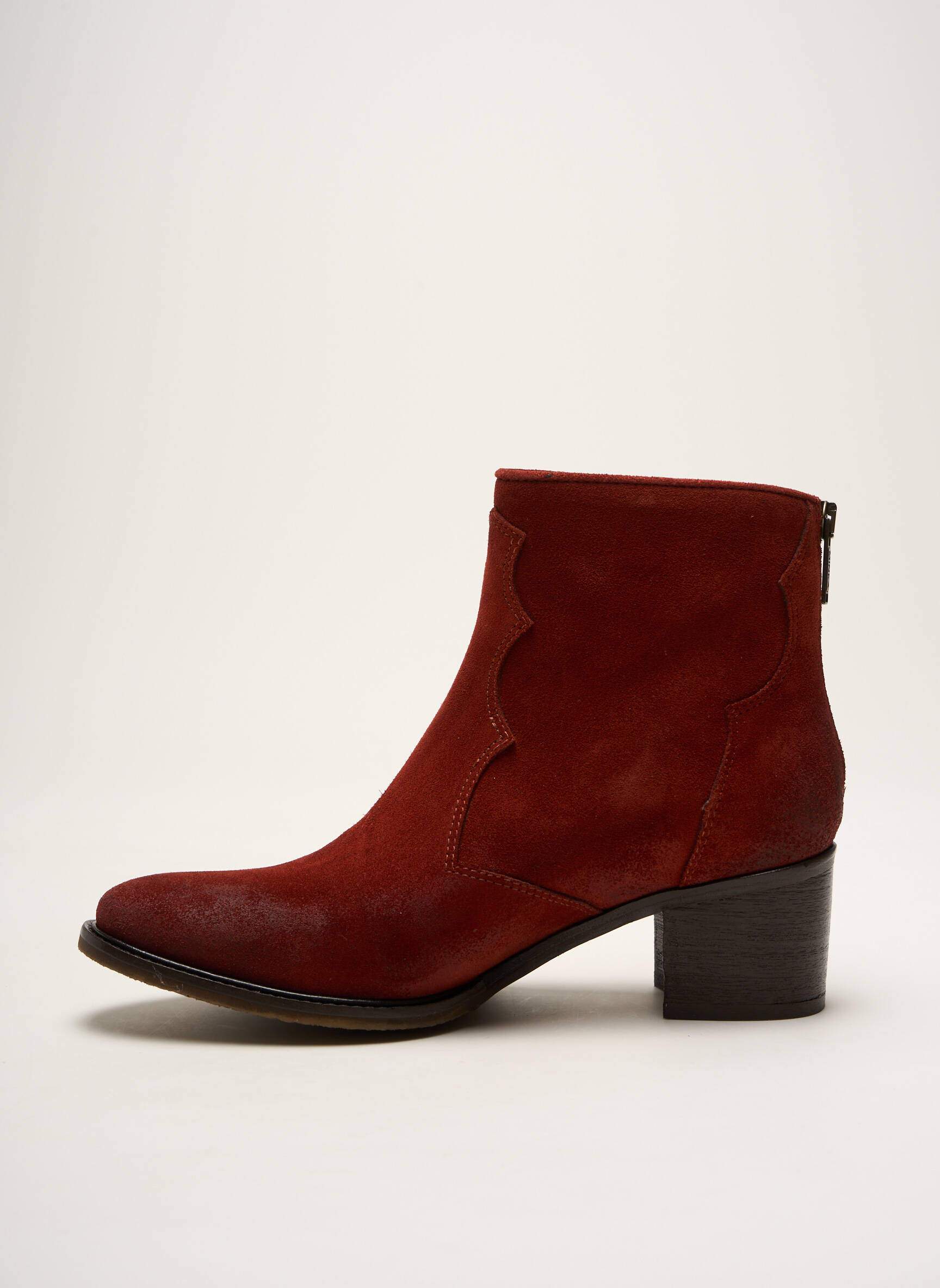 Batai/botai apvalus mygtukas kulnas nuo 4 iki 6 cm raudona MINKA DESIGN moteris