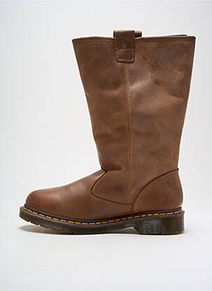 Batai satino audinys plokščias kulnas iki 3 cm rudas DR MARTENS moteris