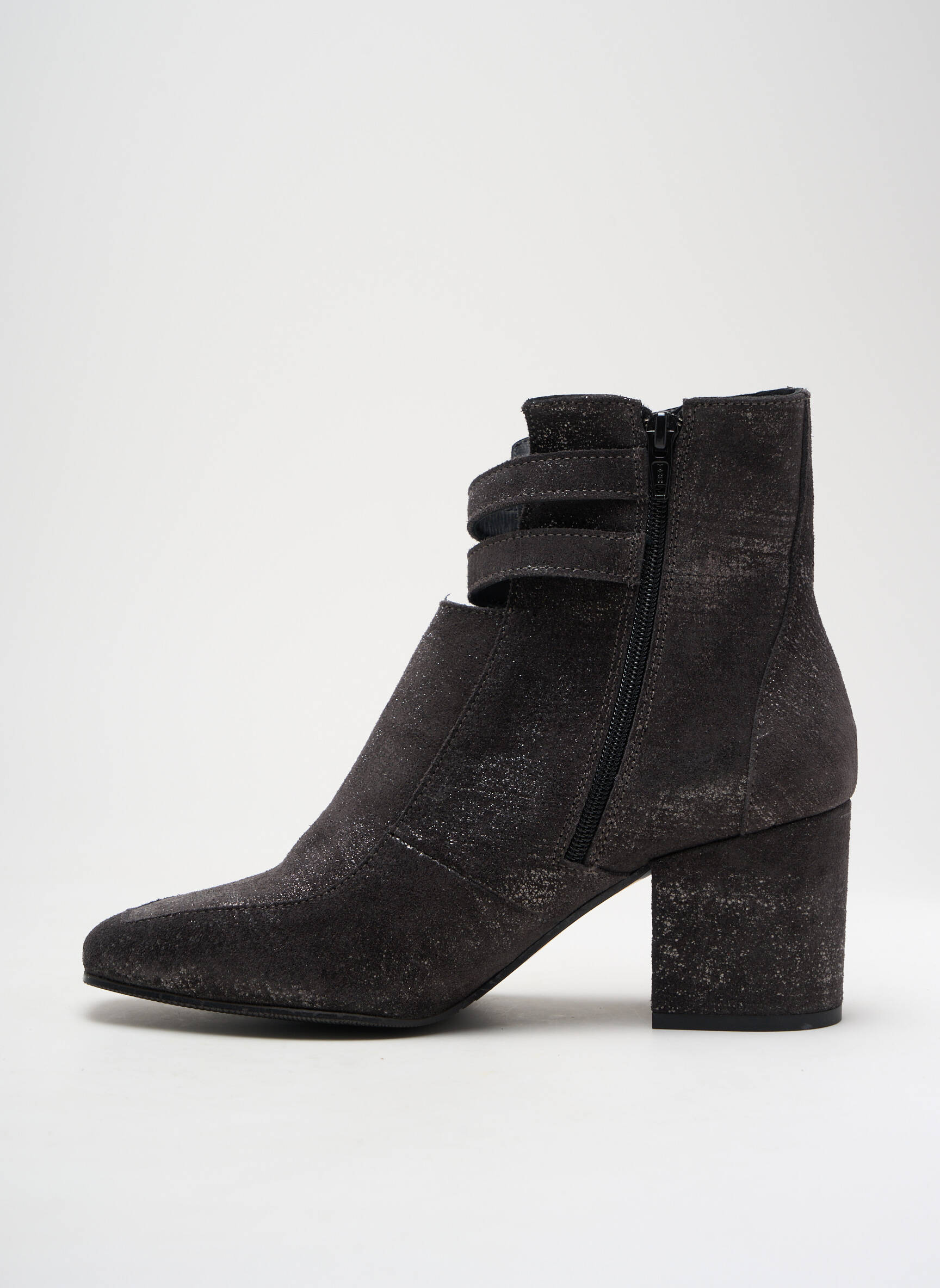 Batai/botai satino audinys kulnas nuo 4 iki 6 cm pilka DONNA PIU moteris