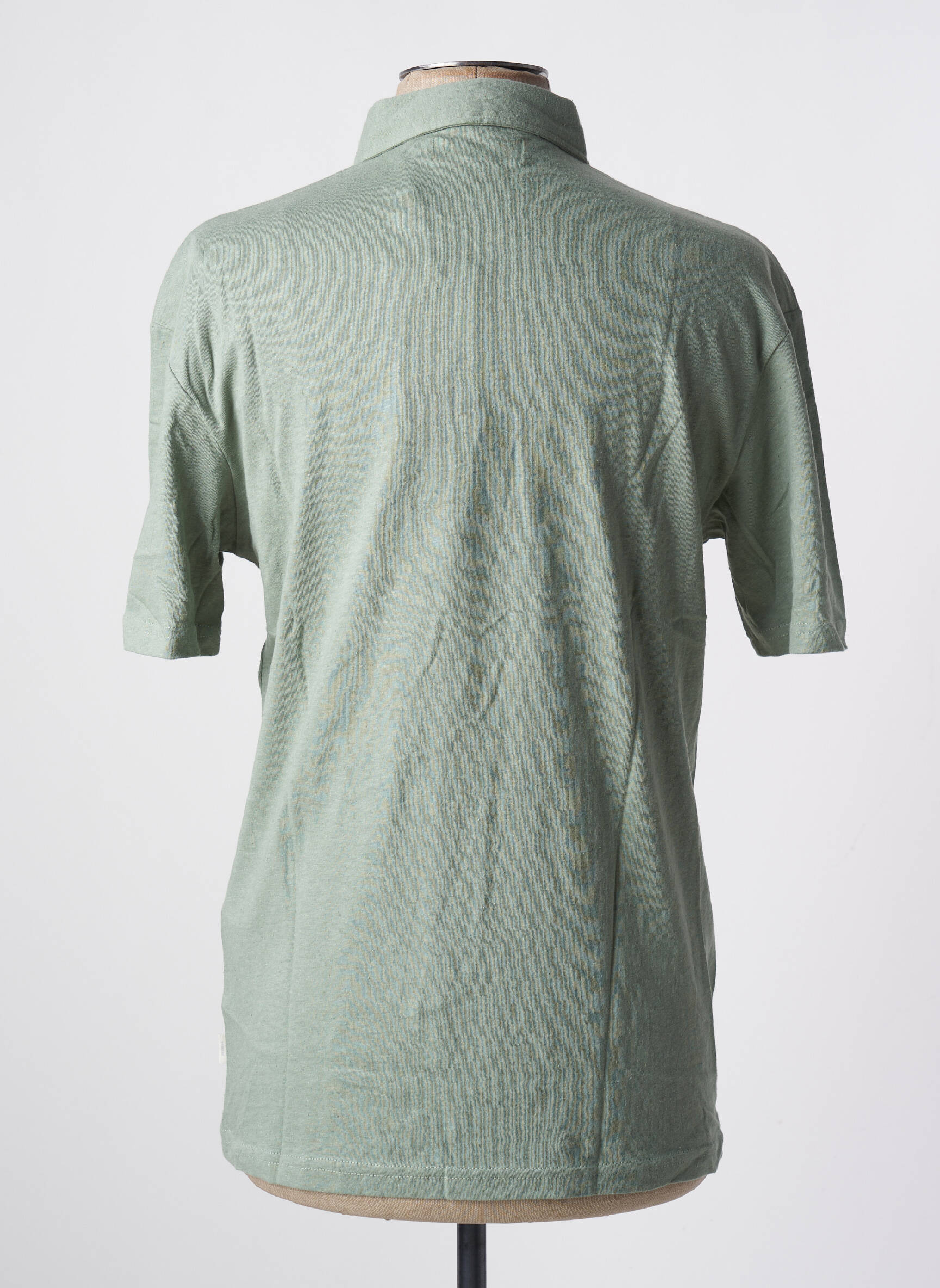 Polo jersey audinys trumpas rankovės žalias JACK & JONES vyras