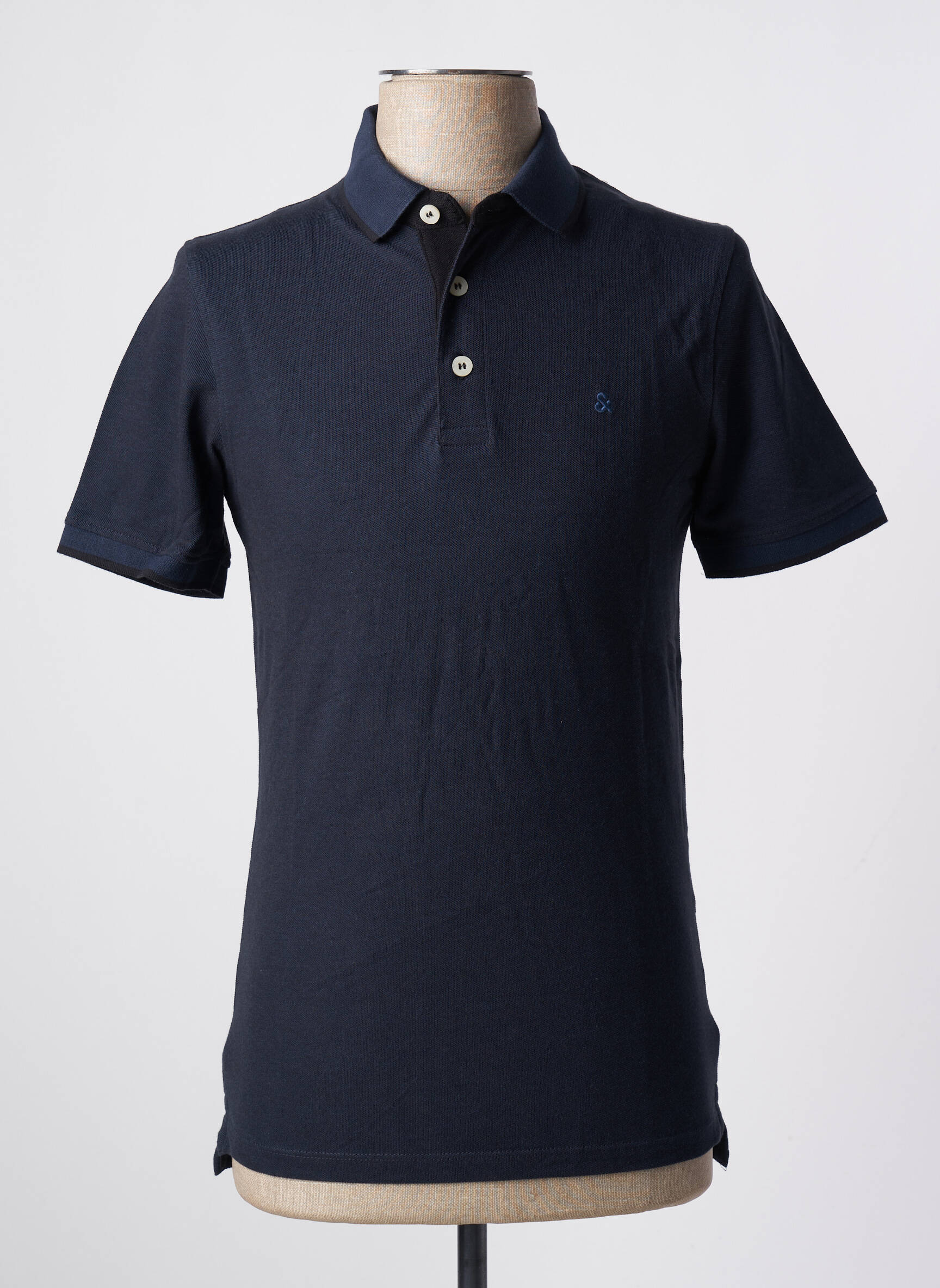 Polo tiesi kirpimas trumpas rankovės mėlyna JACK & JONES vyras