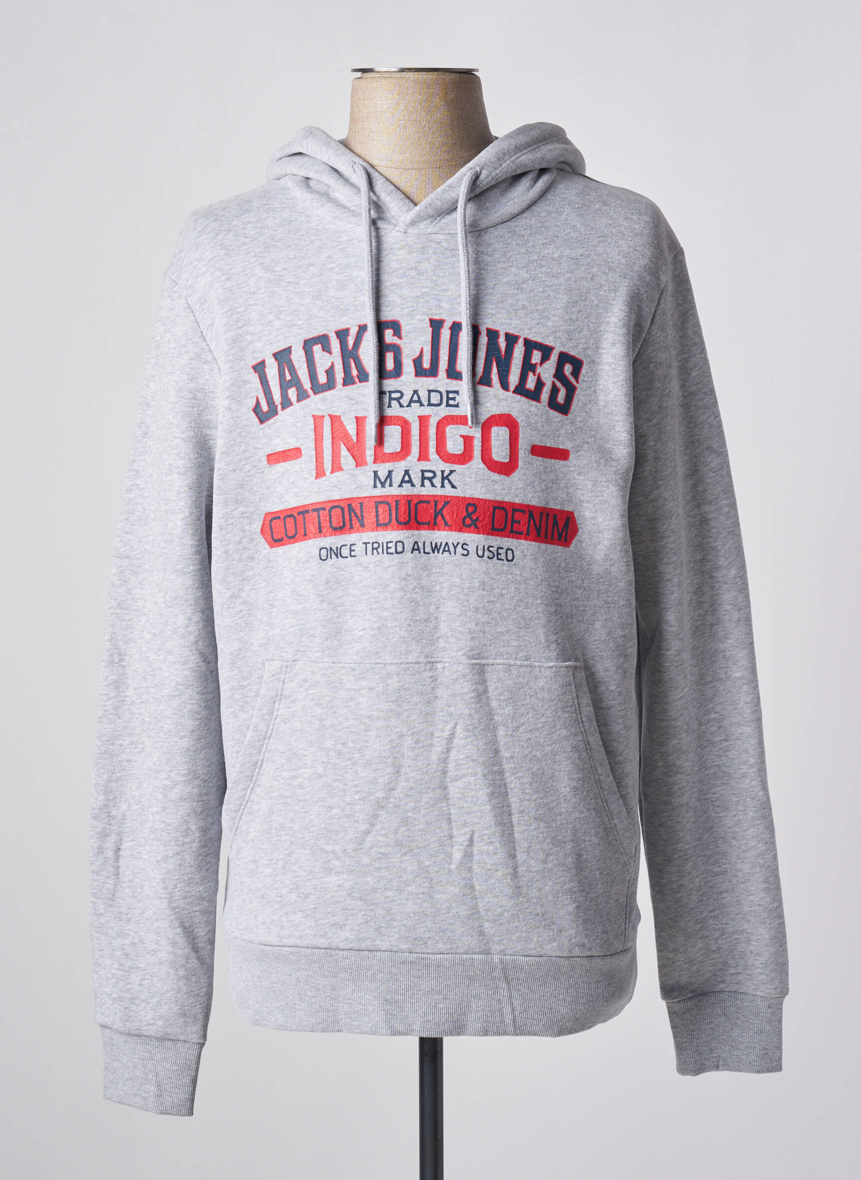 Kapišonas apvalus kaklas ilgos rankovės pilka JACK & JONES vyras