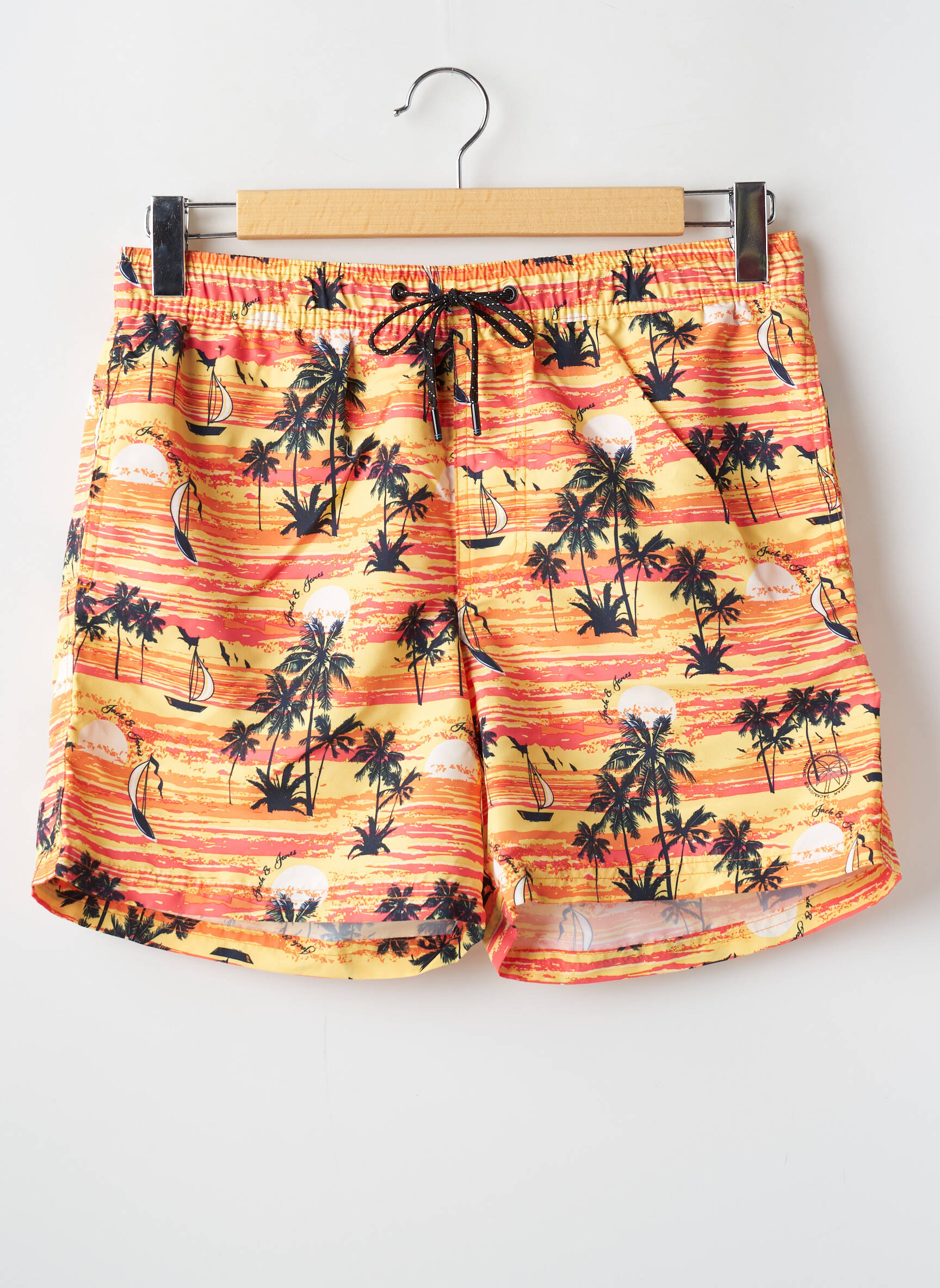 Maudymosi šortas tiesioginis dažymas spausdinimas oranžinė JACK & JONES vyras