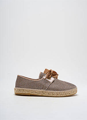 Espadrilės satino audinys plokščias kulnas iki 3 cm auksas LA MAISON DE L'ESPADRILLE moteris