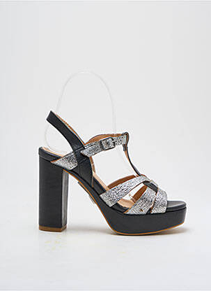 Sandalai/nu pėdos satino audinys kulnas nuo 7 iki 9 cm sidabrinė MINKA DESIGN moteris