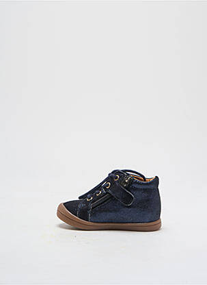 Bateliai nubuko audinys apvalus mygtukas mėlyna GBB berniukas