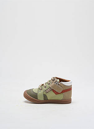 Bateliai satino audinys apvalus mygtukas žalias GBB berniukas