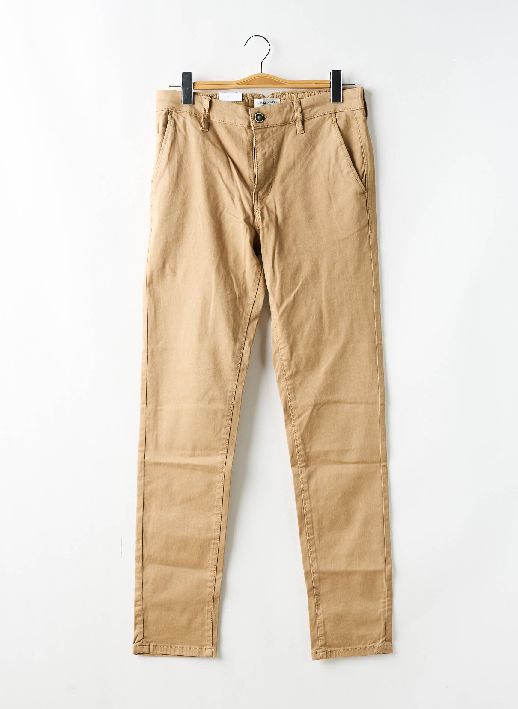 Chino kelnė popelinos audinys, kuris pasižymi lygiu ir tankiu paviršiumi. normala dydis rudas JACK & JONES vyras