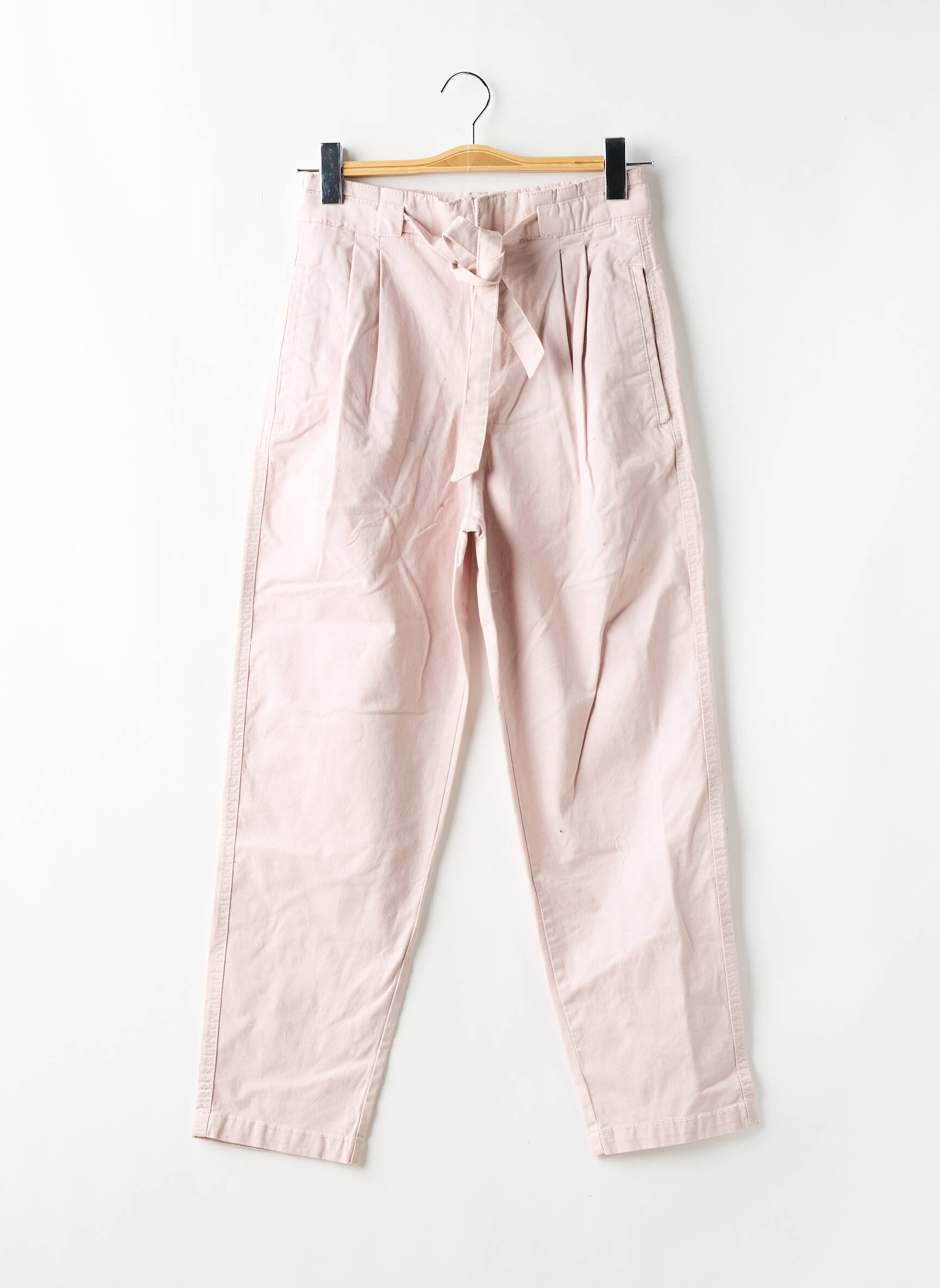 Tiesi kelnė morkų pjaustymo įrankis aukšta talija rožinė MANGO moteris