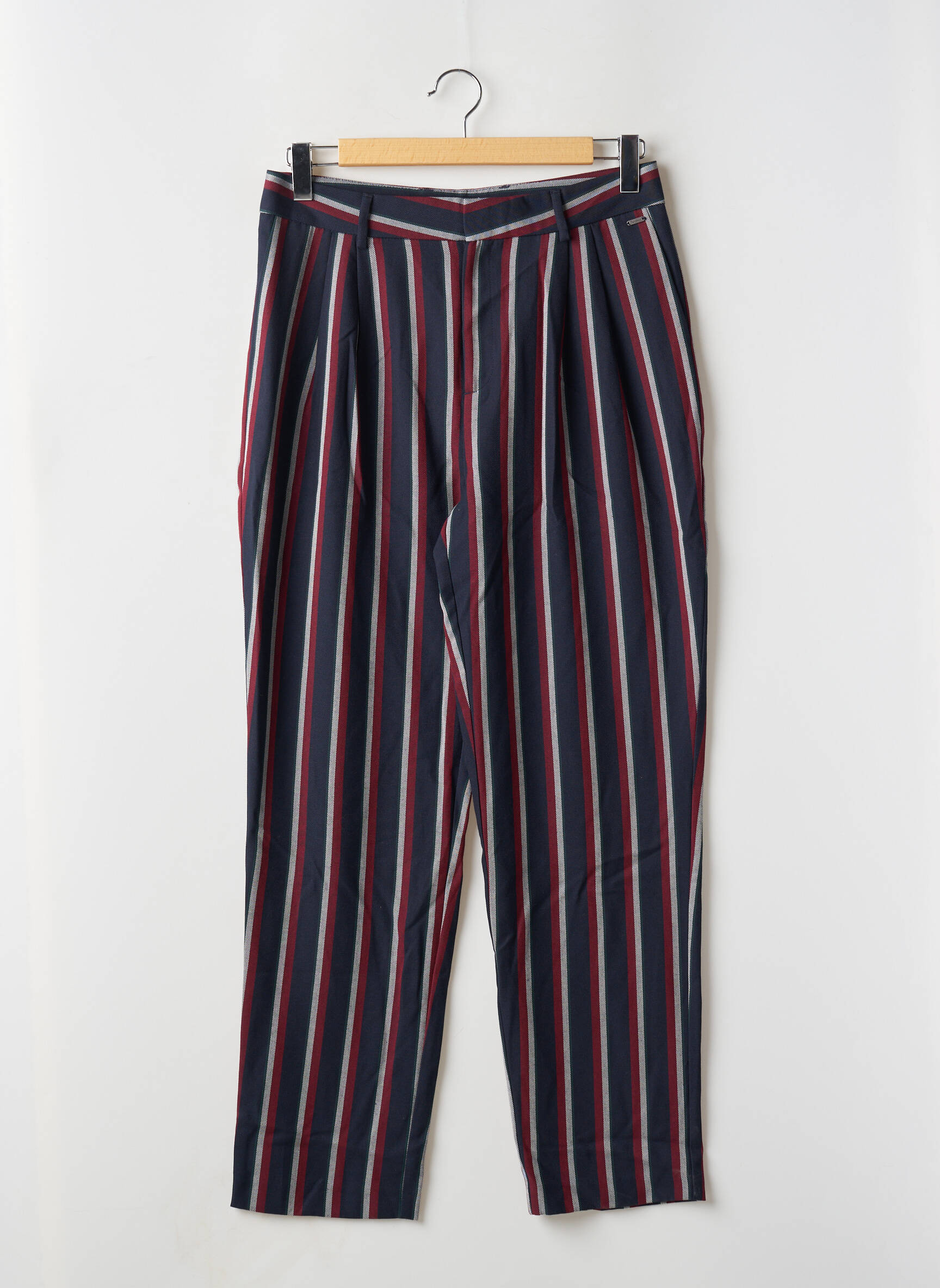 Chino kelnė uždarymas su užtrauktuku po mygtuku uždengimu aukšta talija mėlyna PEPE JEANS moteris