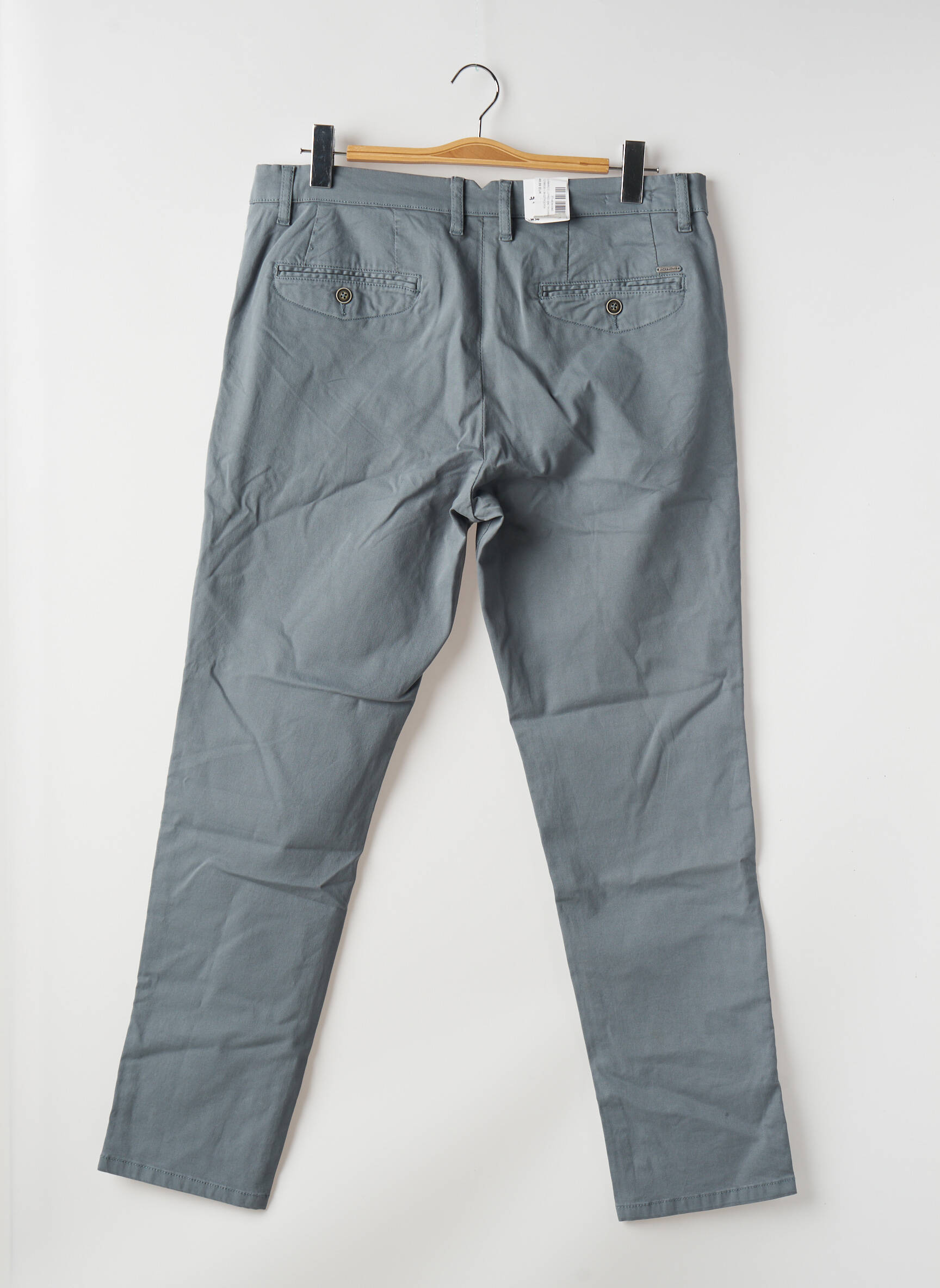 Chino kelnė popelinos audinys, kuris pasižymi lygiu ir tankiu paviršiumi. normala dydis mėlyna JACK & JONES vyras