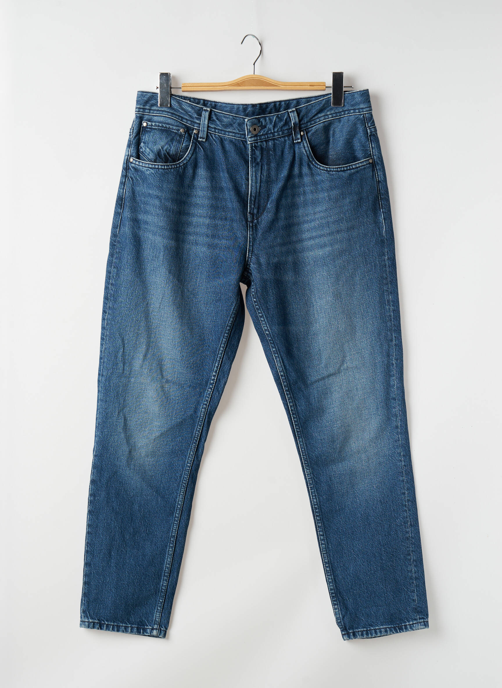 Mama džinsai kišenės aukšta talija mėlyna PEPE JEANS moteris