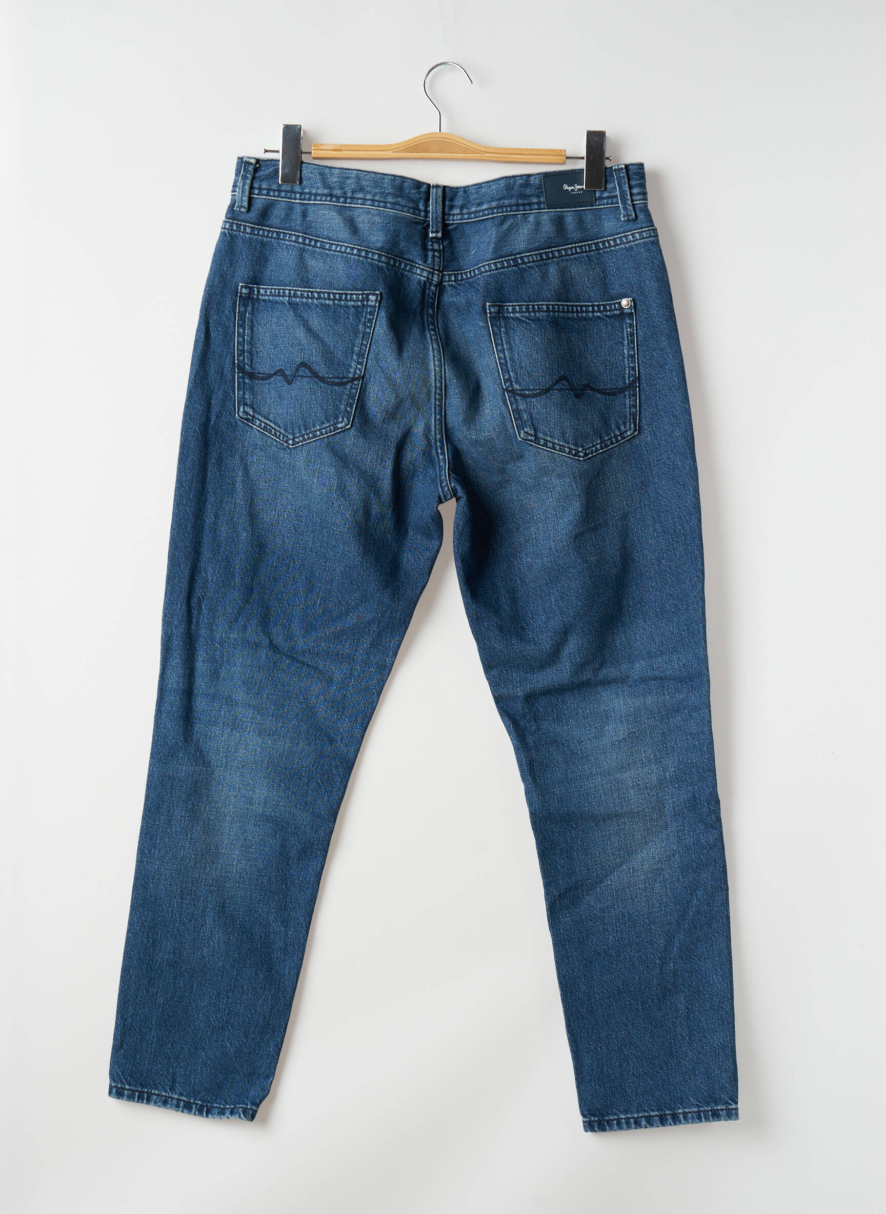 Mama džinsai kišenės aukšta talija mėlyna PEPE JEANS moteris