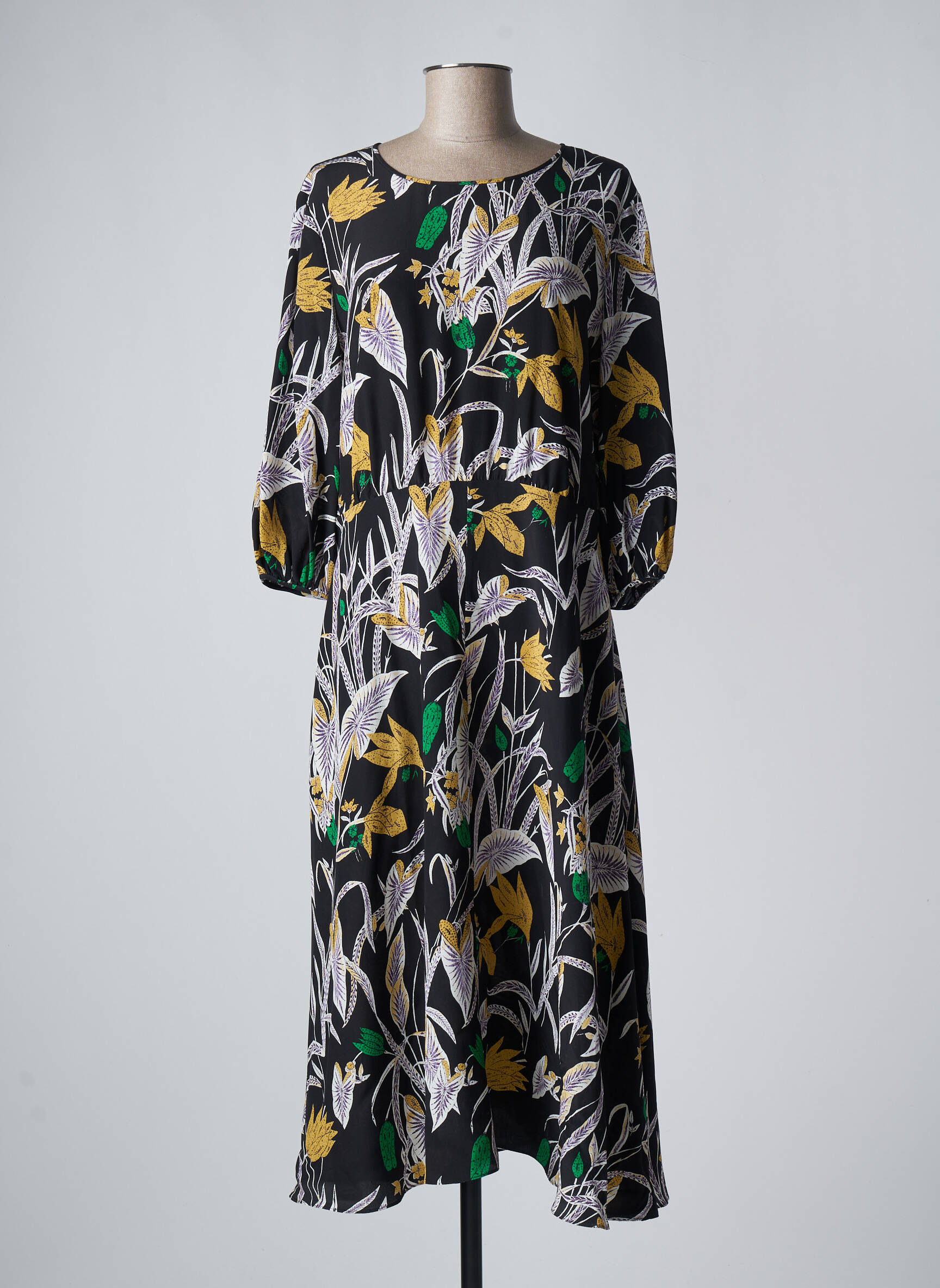 Pusilgių suknelė juodas DIANE VON FURSTENBERG moteris