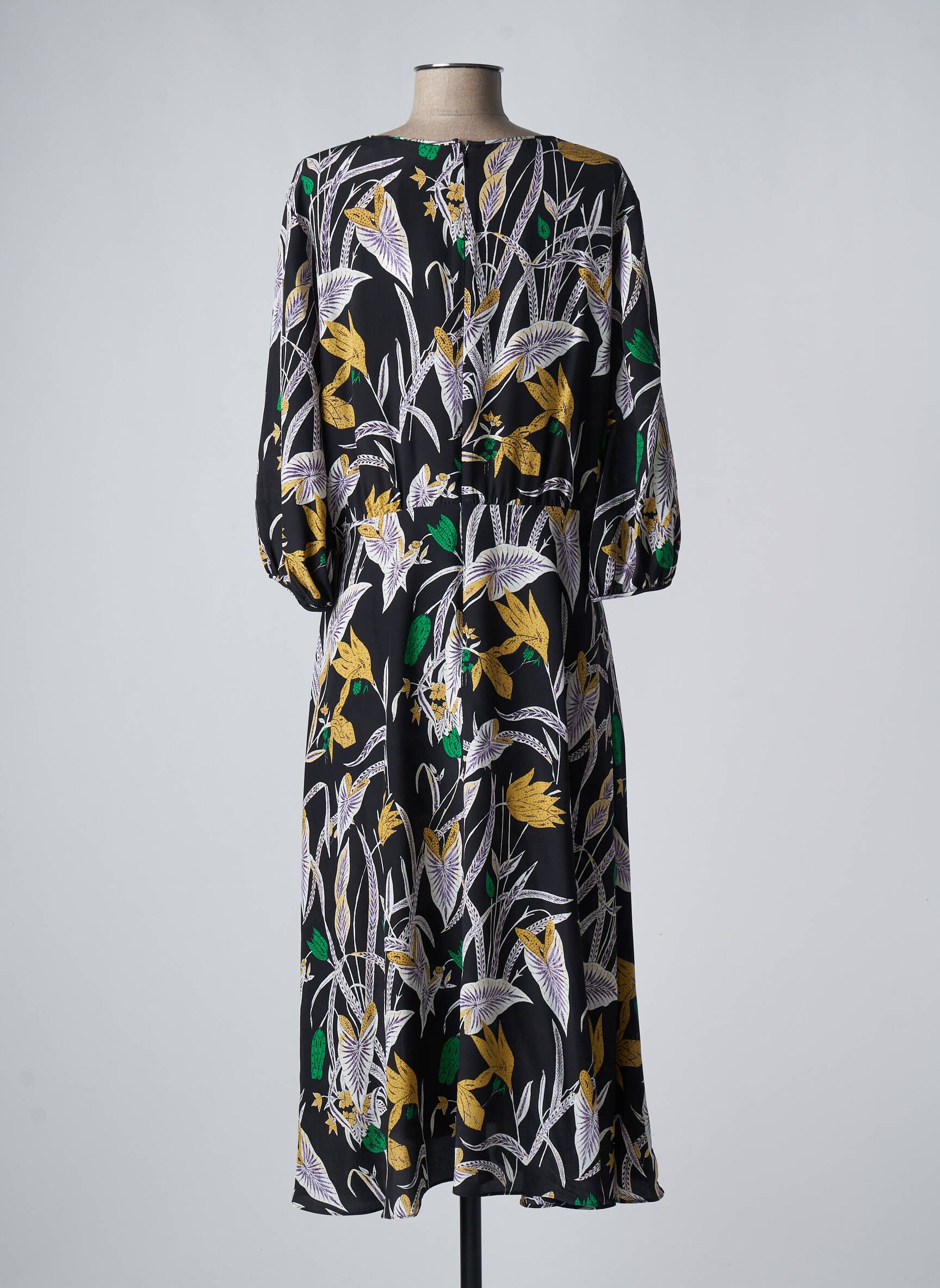 Pusilgių suknelė juodas DIANE VON FURSTENBERG moteris