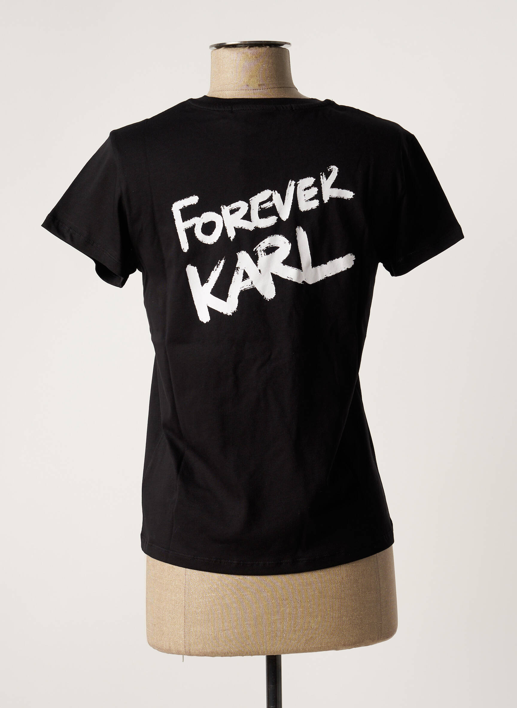 T-marškinys juodas KARL LAGERFELD moteris
