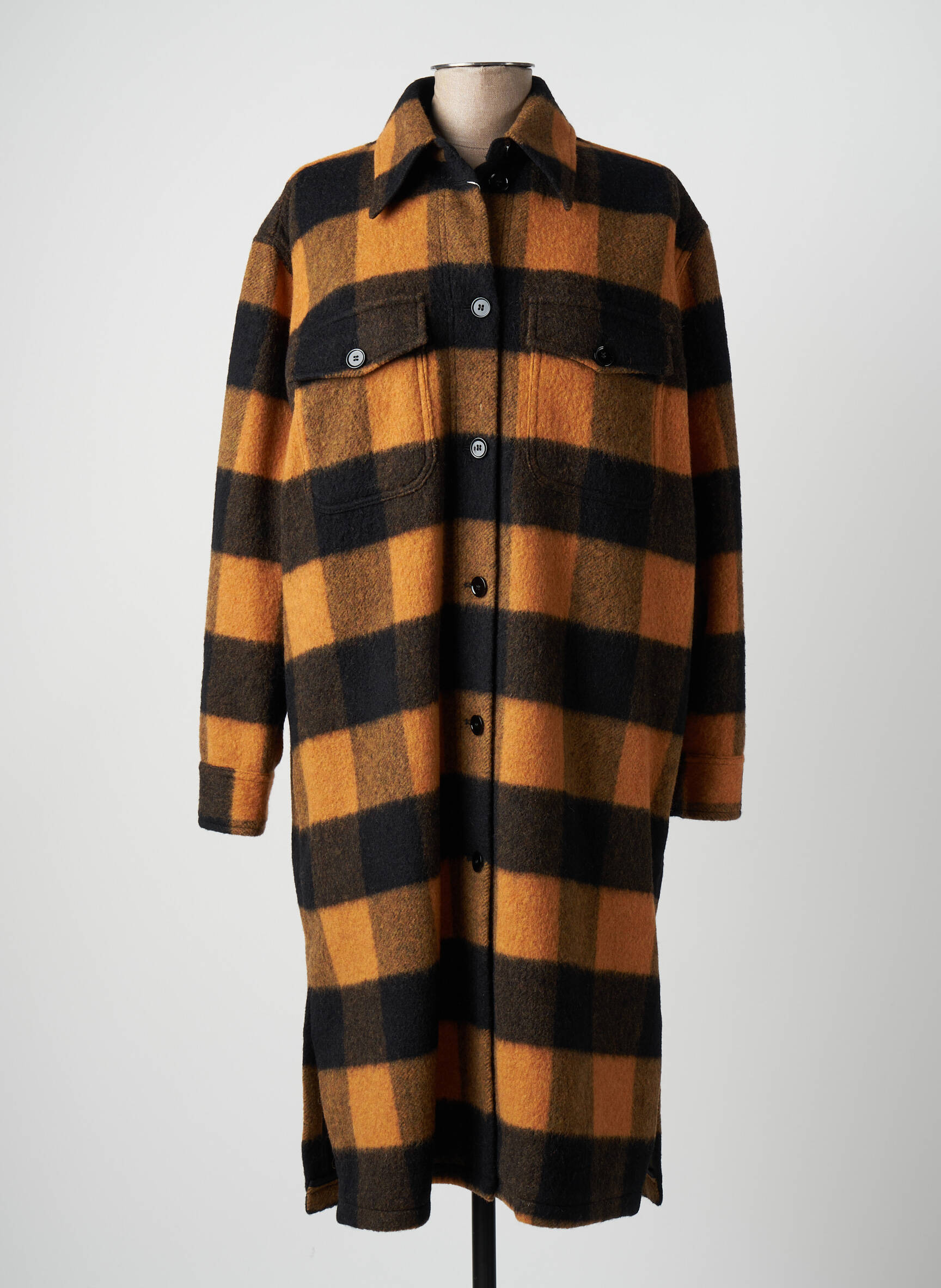 Ilgas paltas rudas MAISON MARTIN MARGIELA moteris