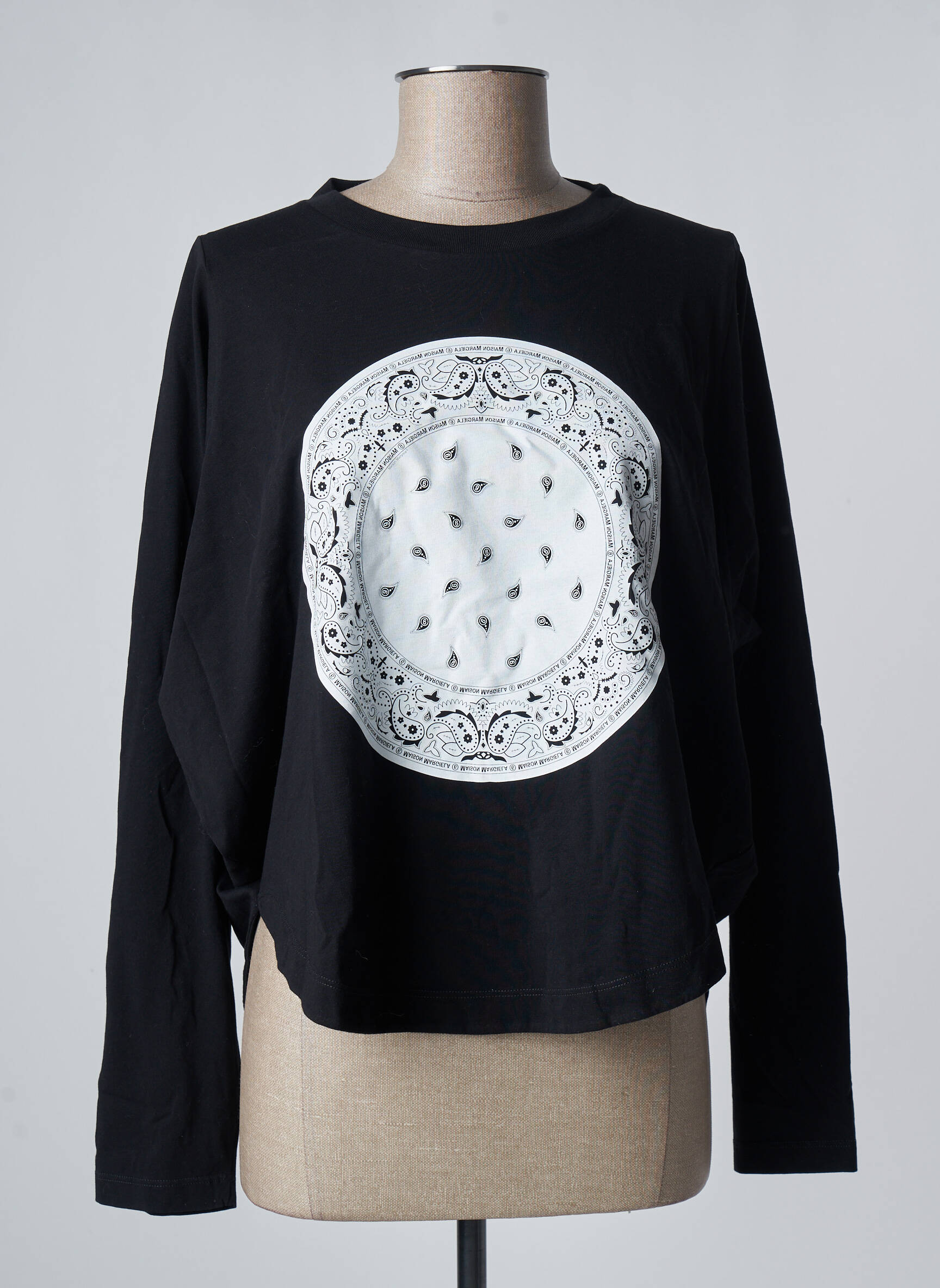T-marškinys juodas MAISON MARTIN MARGIELA moteris