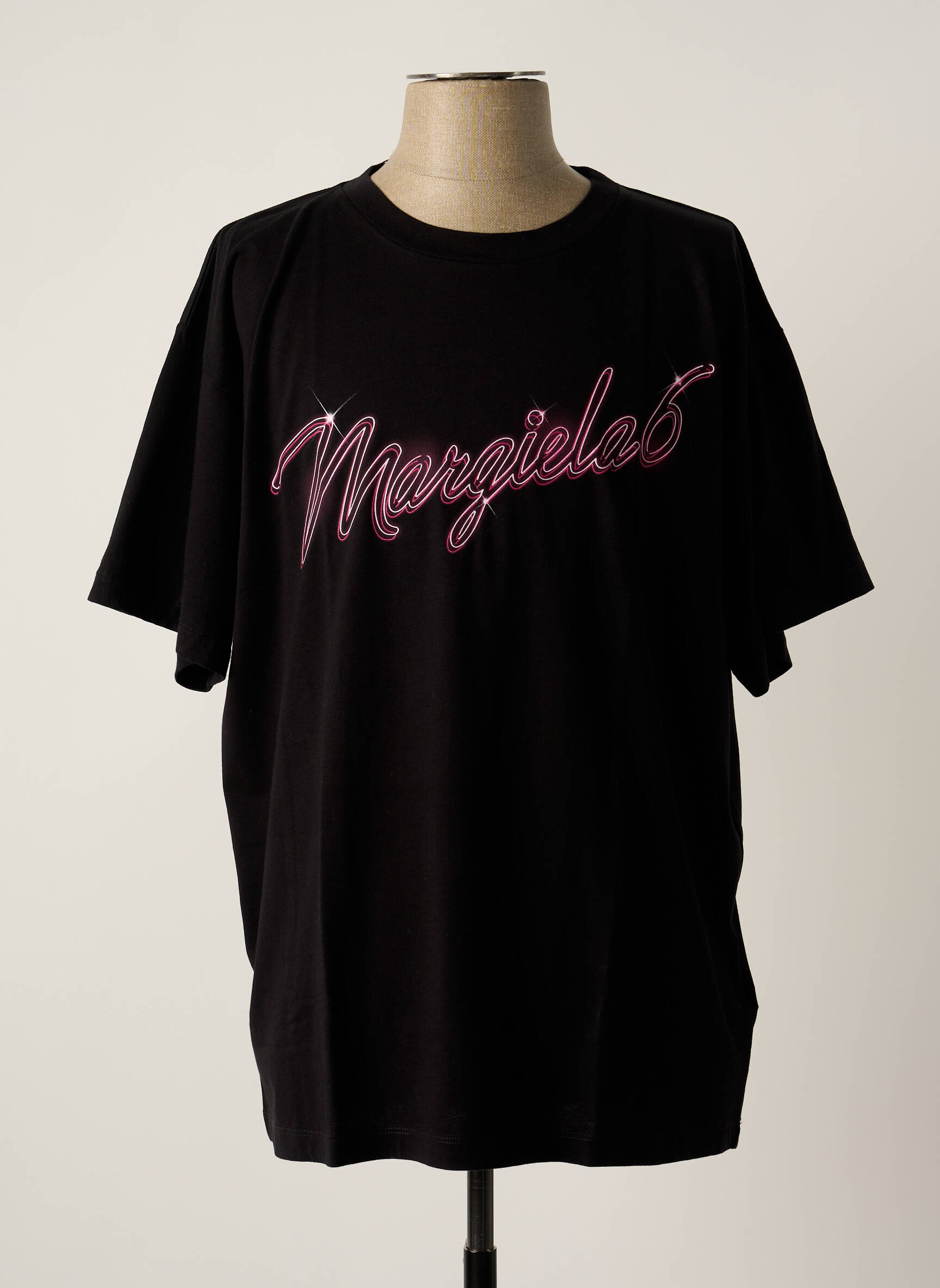 T-marškinys juodas MAISON MARTIN MARGIELA moteris