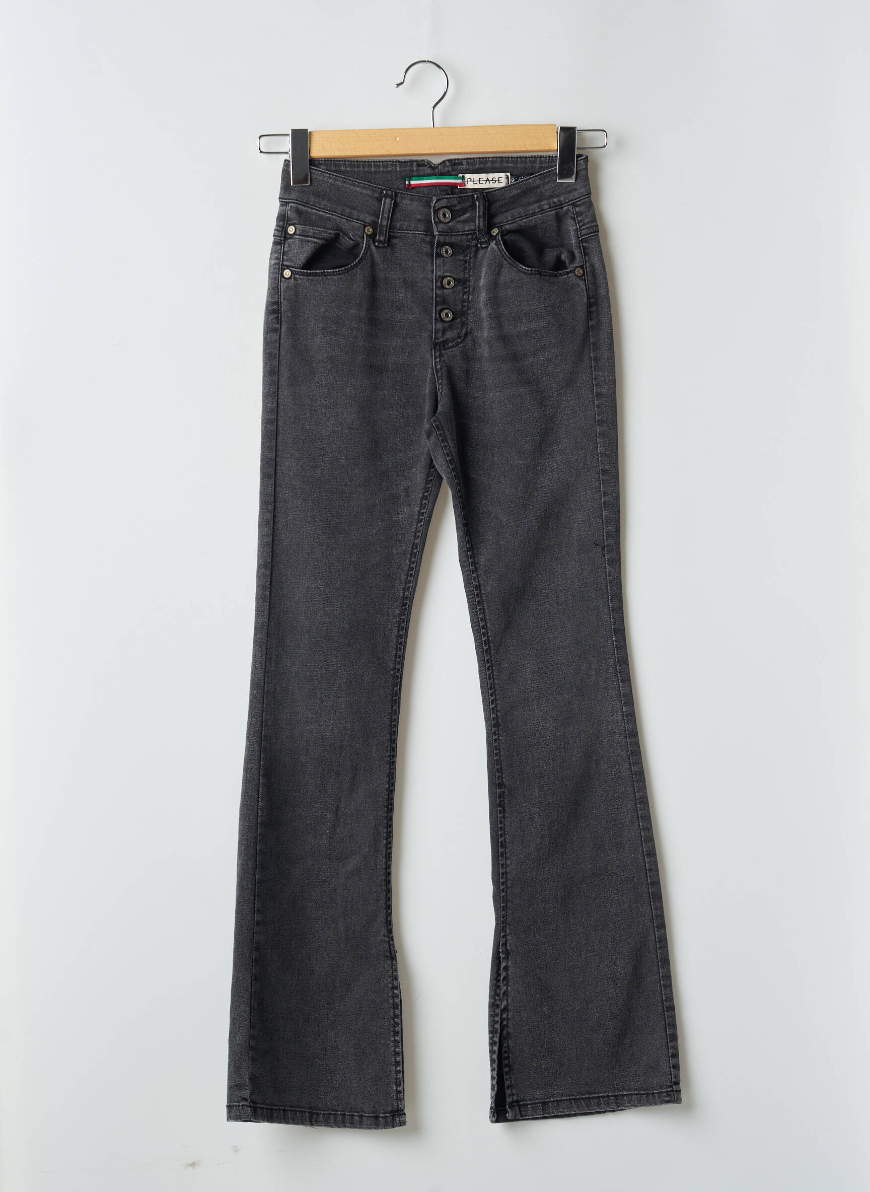 Bootcut džinsai juodas PLEASE moteris