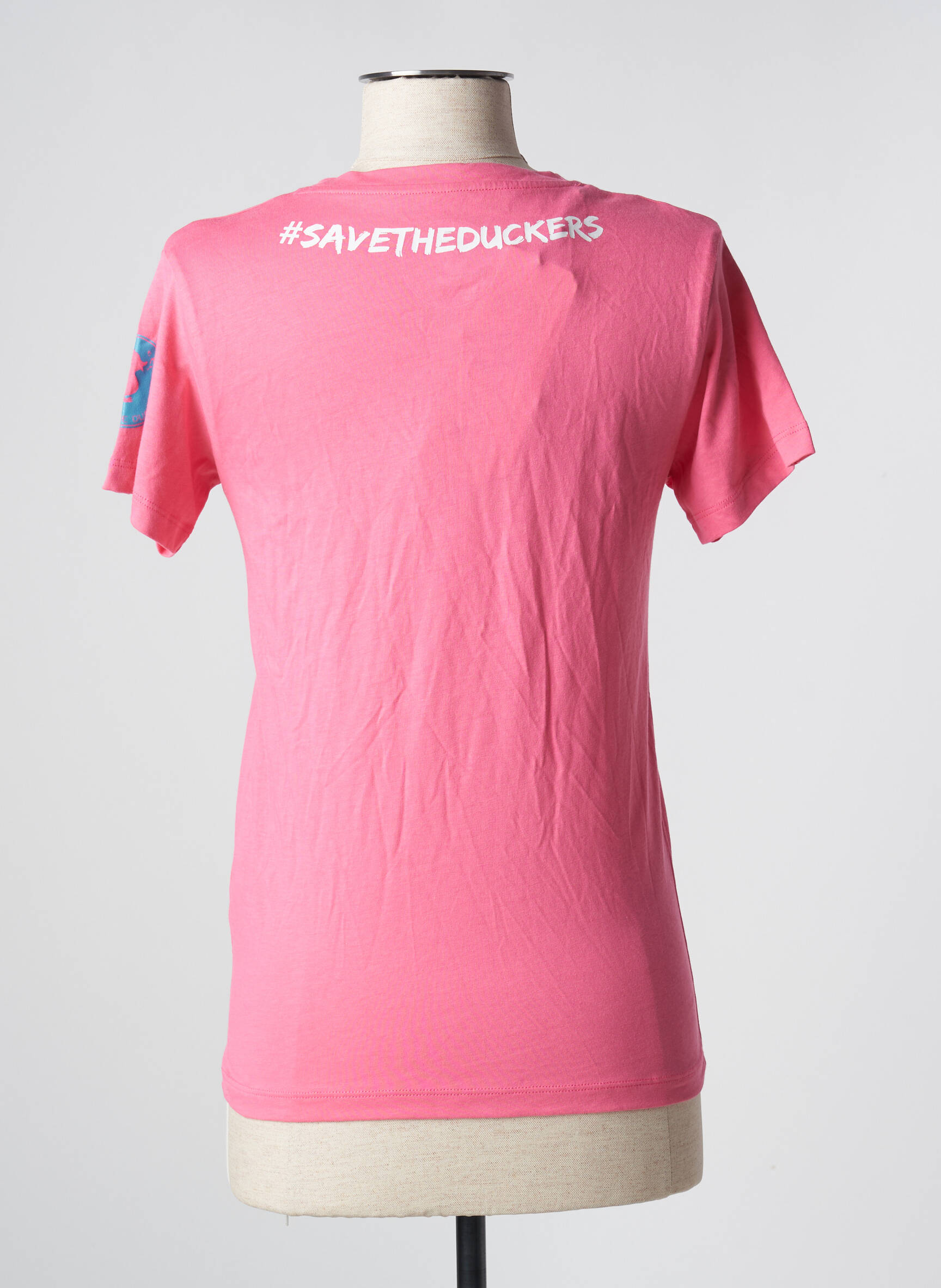 T-marškinys rožinė SAVE THE DUCK moteris