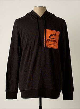 Kapišonas juodas JACK & JONES vyras