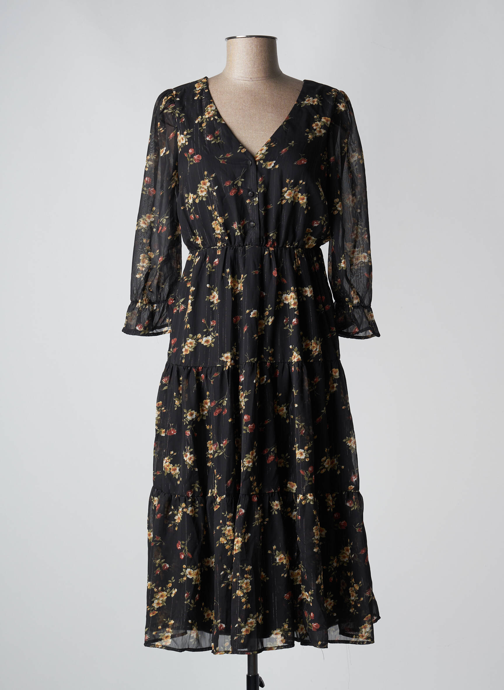 Pusilgių suknelė juodas VERO MODA moteris