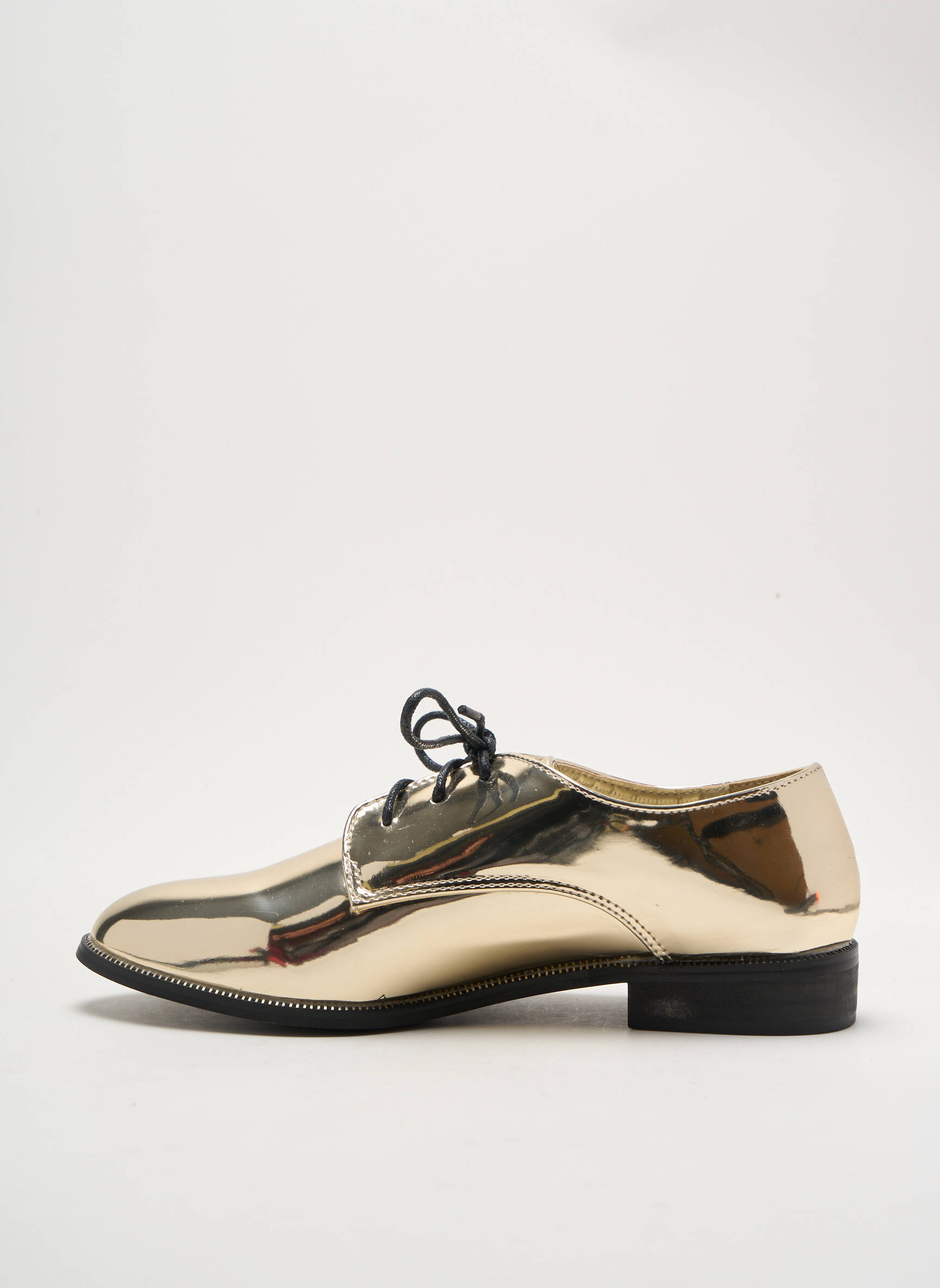 Derbiai lygus medžiaga plokščias kulnas iki 3 cm auksas I LOVE SHOES moteris