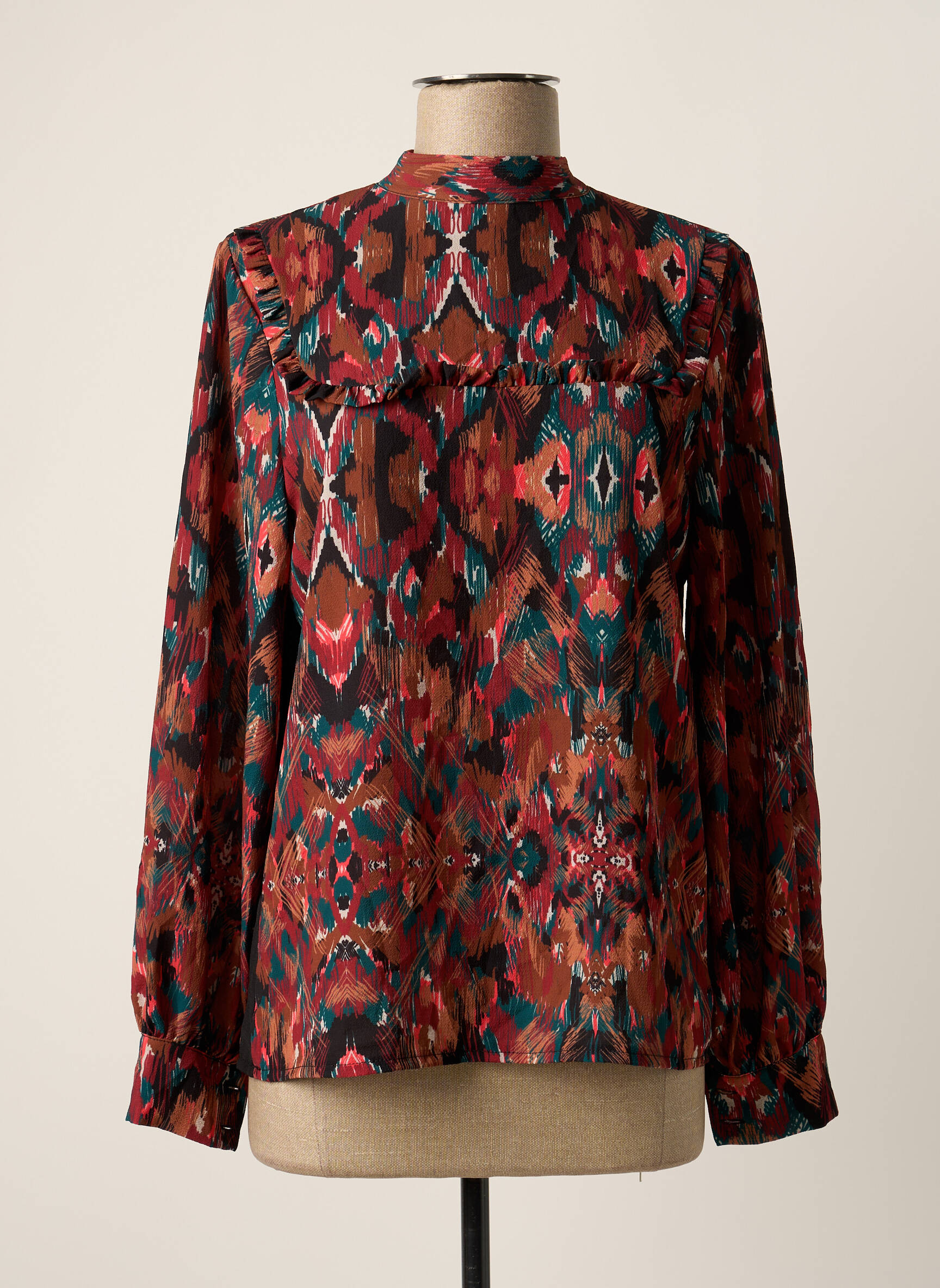 Bluzonai raudona DEUX. BY ELINE DE MUNCK moteris