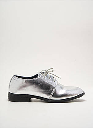 Mokasīnai lygus audinys plokščias kulnas iki 3 cm sidabrinė I LOVE SHOES moteris