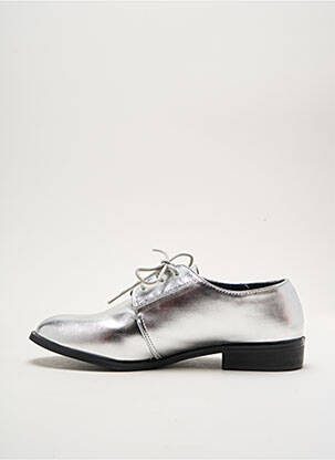 Mokasīnai lygus audinys plokščias kulnas iki 3 cm sidabrinė I LOVE SHOES moteris