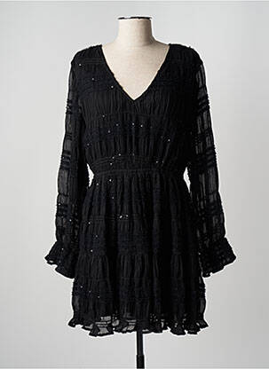 Pusilgių suknelė juodas ASTRID BLACK LABEL moteris