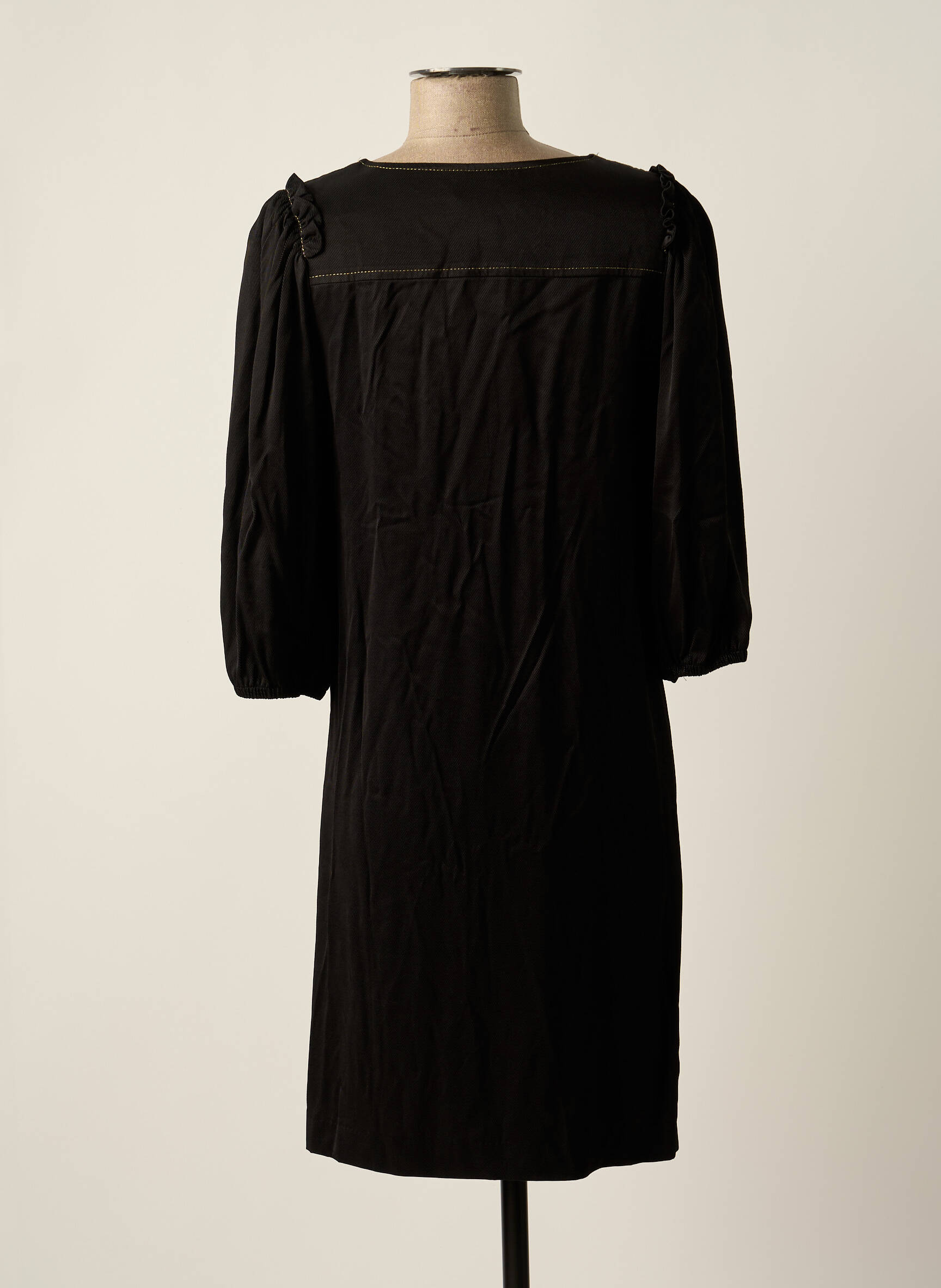 Pusilgių suknelė juodas ASTRID BLACK LABEL moteris