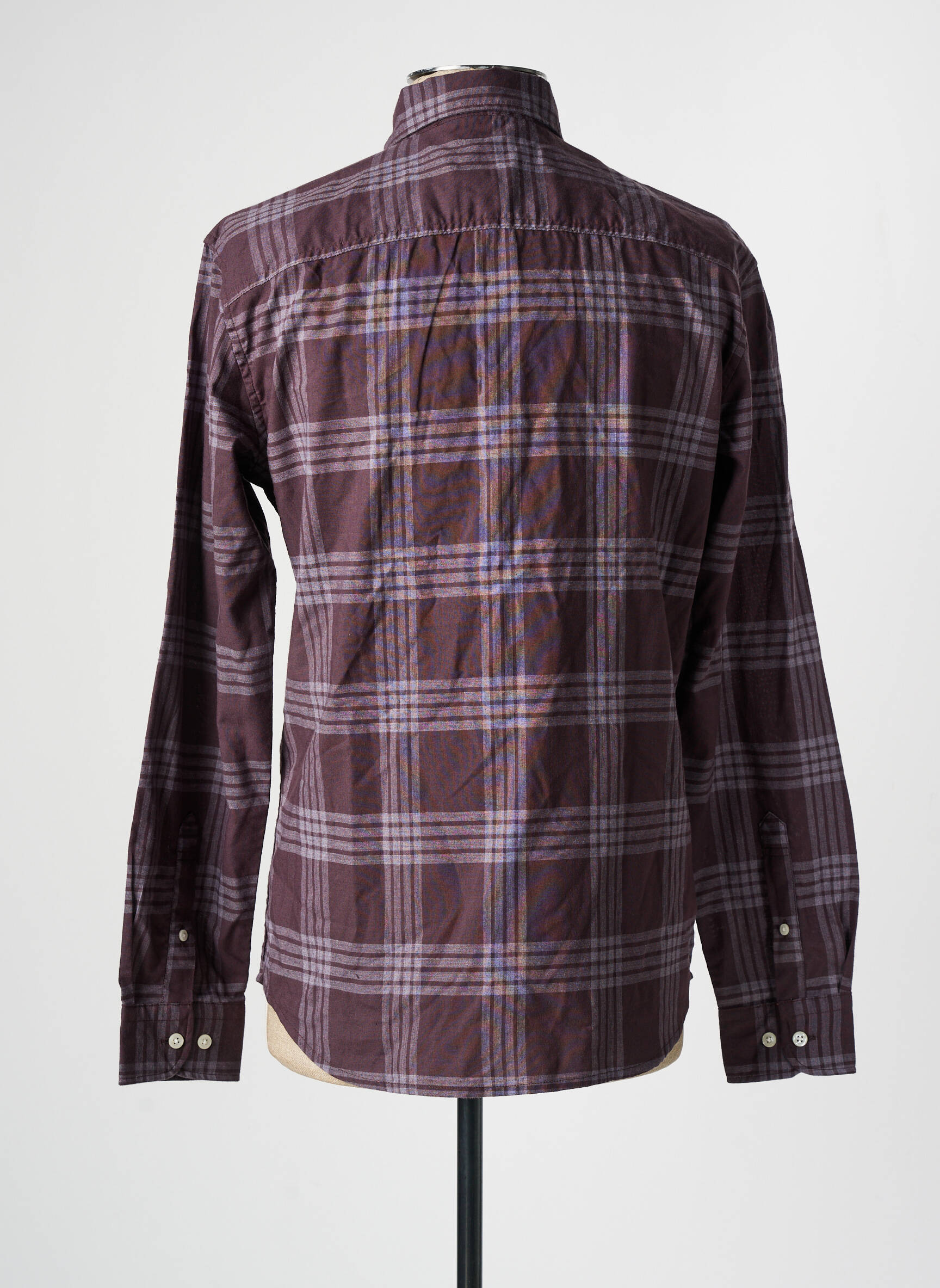 Ilgomis rankovėmis marškinys violetinis JACK & JONES vyras