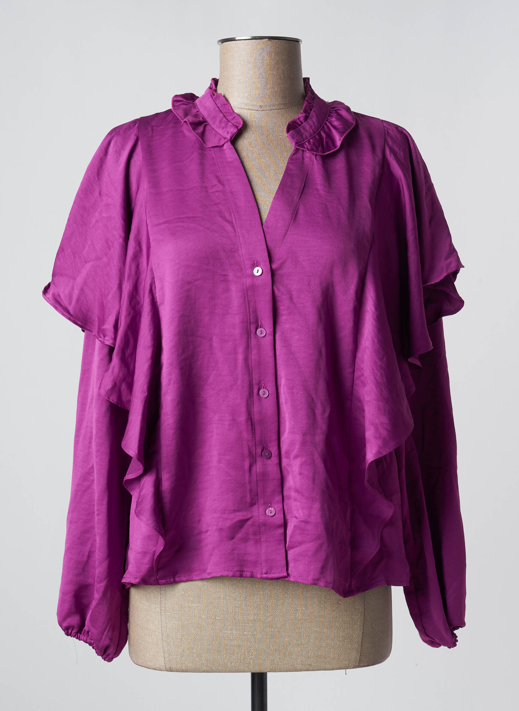 Moteriškas marškinys violetinis VERO MODA moteris