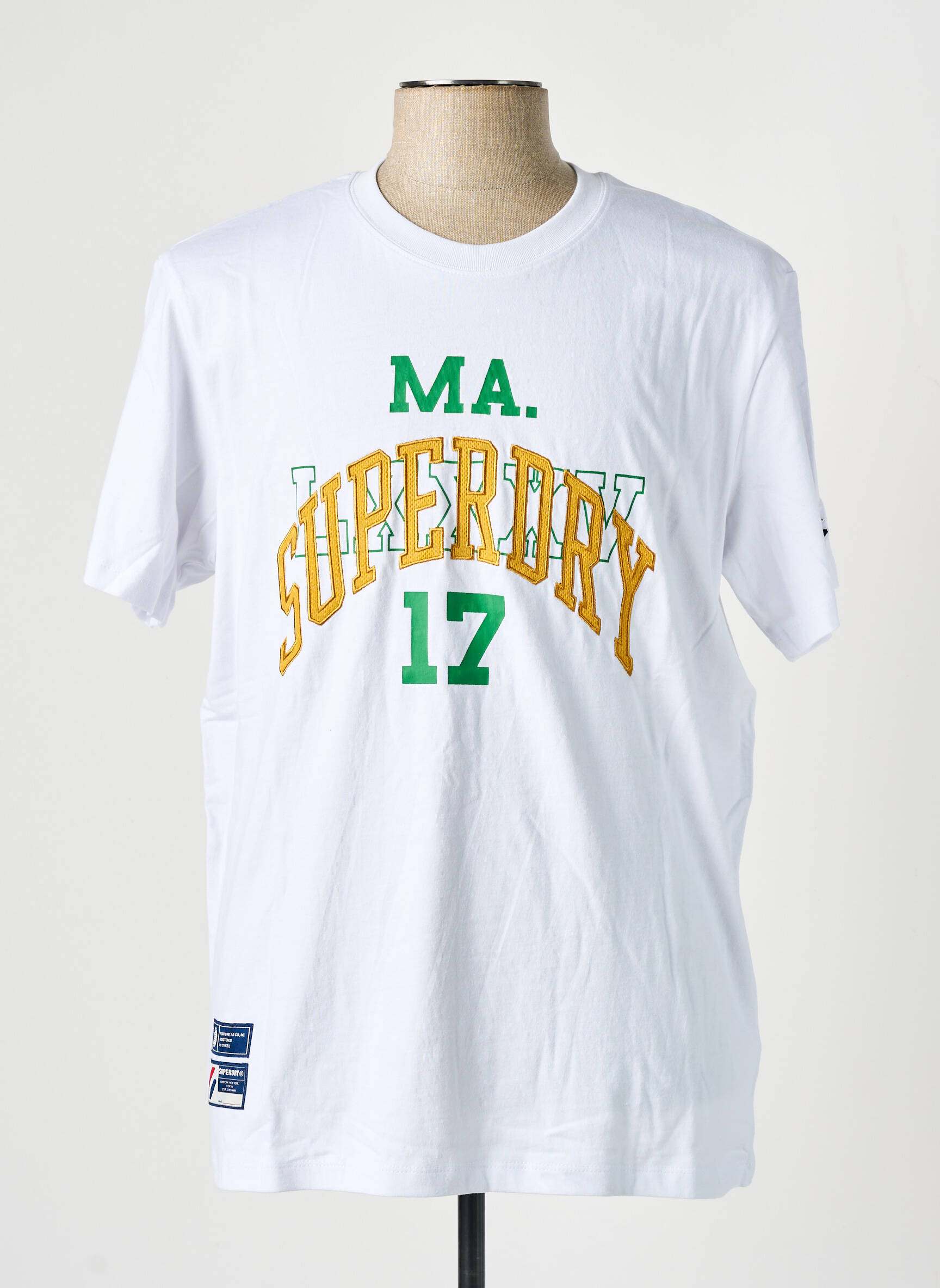 T-marškinys baltas SUPERDRY vyras
