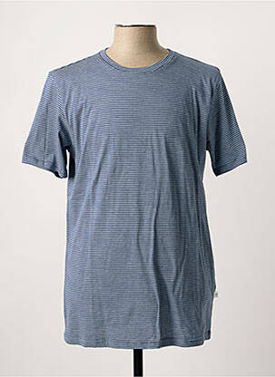 T-marškinys mėlyna KNOWLEDGE COTTON APPAREL vyras