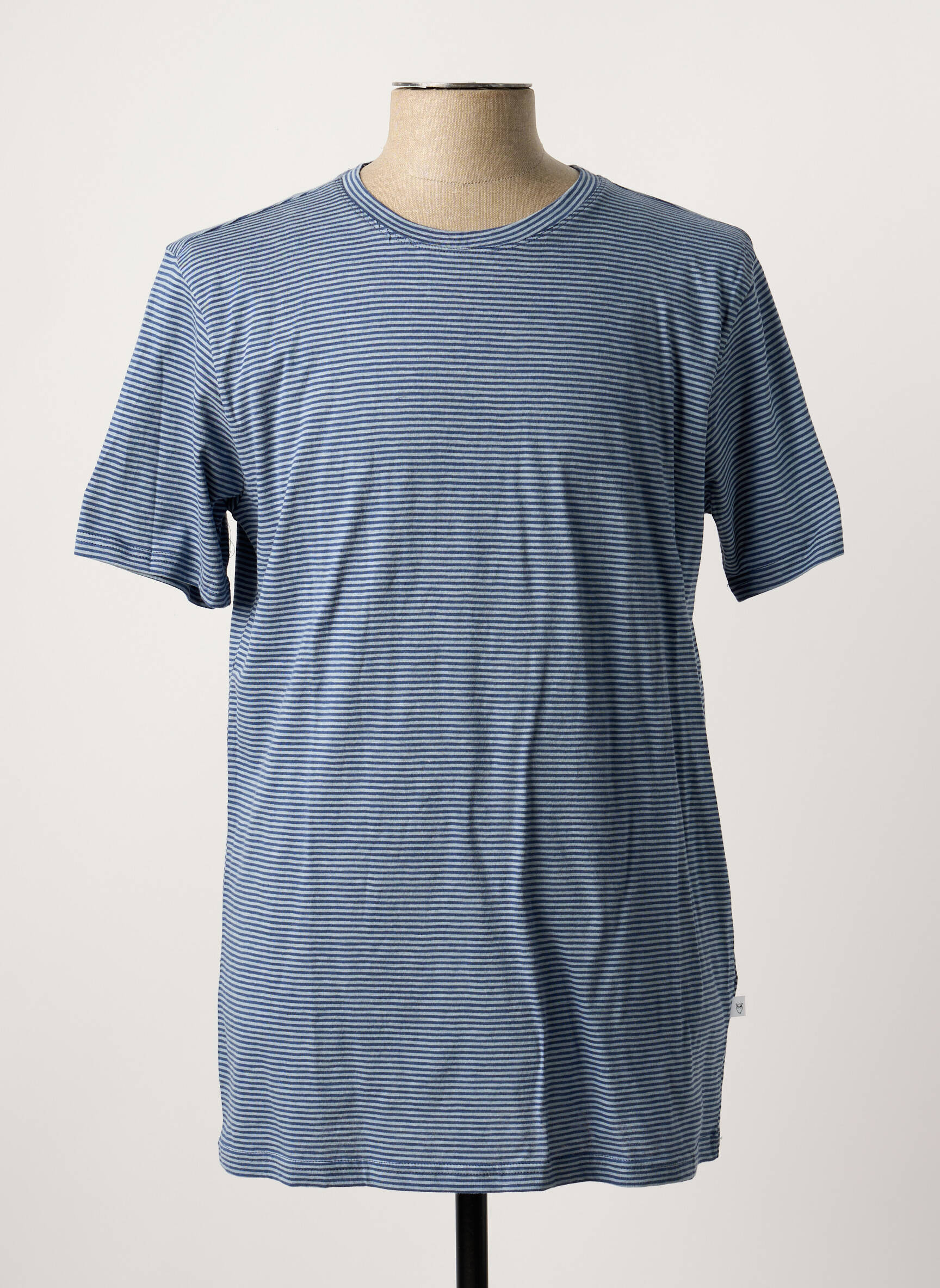 T-marškinys mėlyna KNOWLEDGE COTTON APPAREL vyras