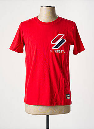 T-marškinys raudona SUPERDRY moteris