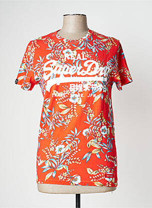 T-marškinys raudona SUPERDRY vyras