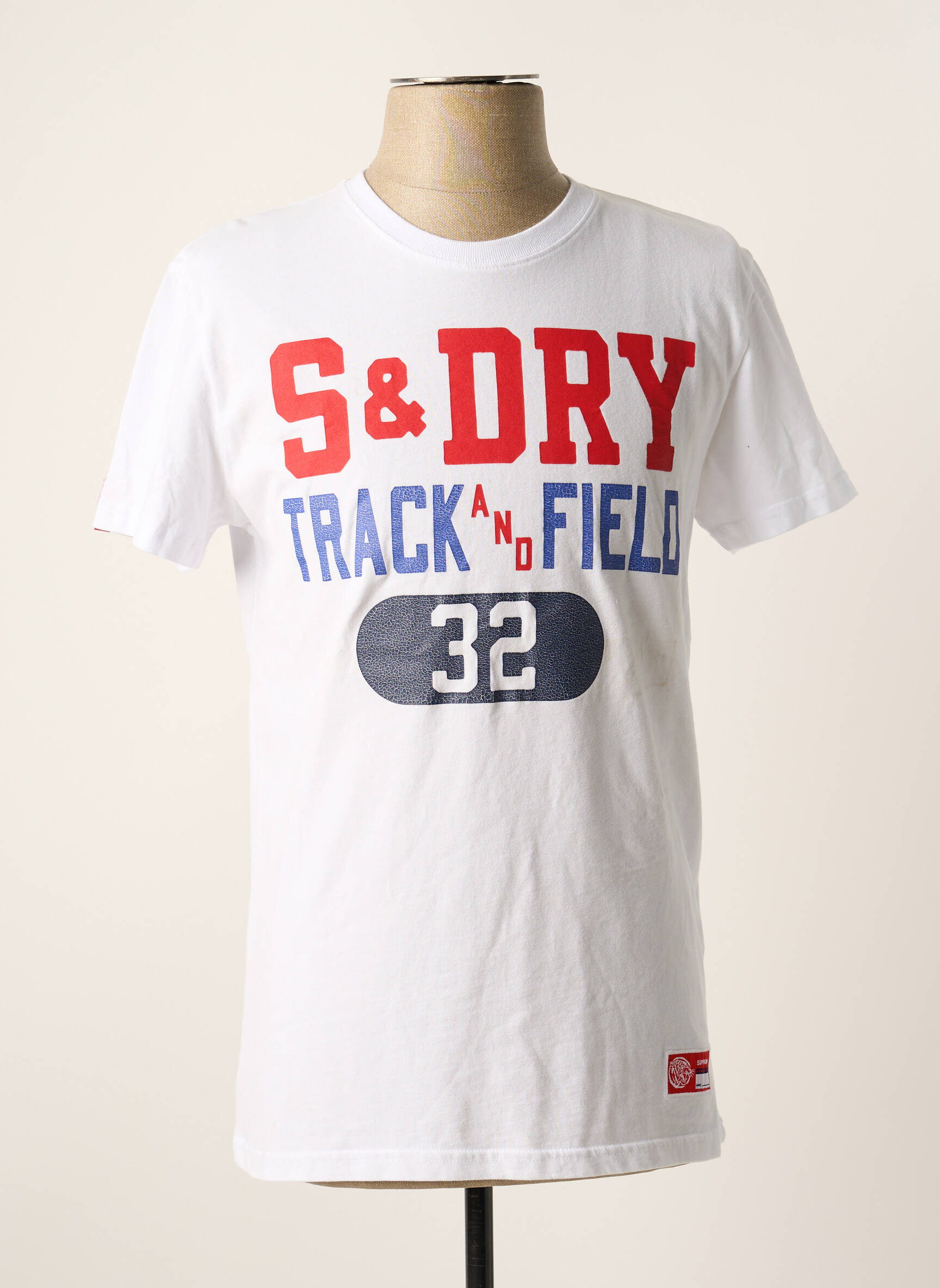 T-marškinys baltas SUPERDRY vyras