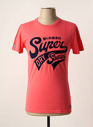 T-marškinys rožinė SUPERDRY vyras